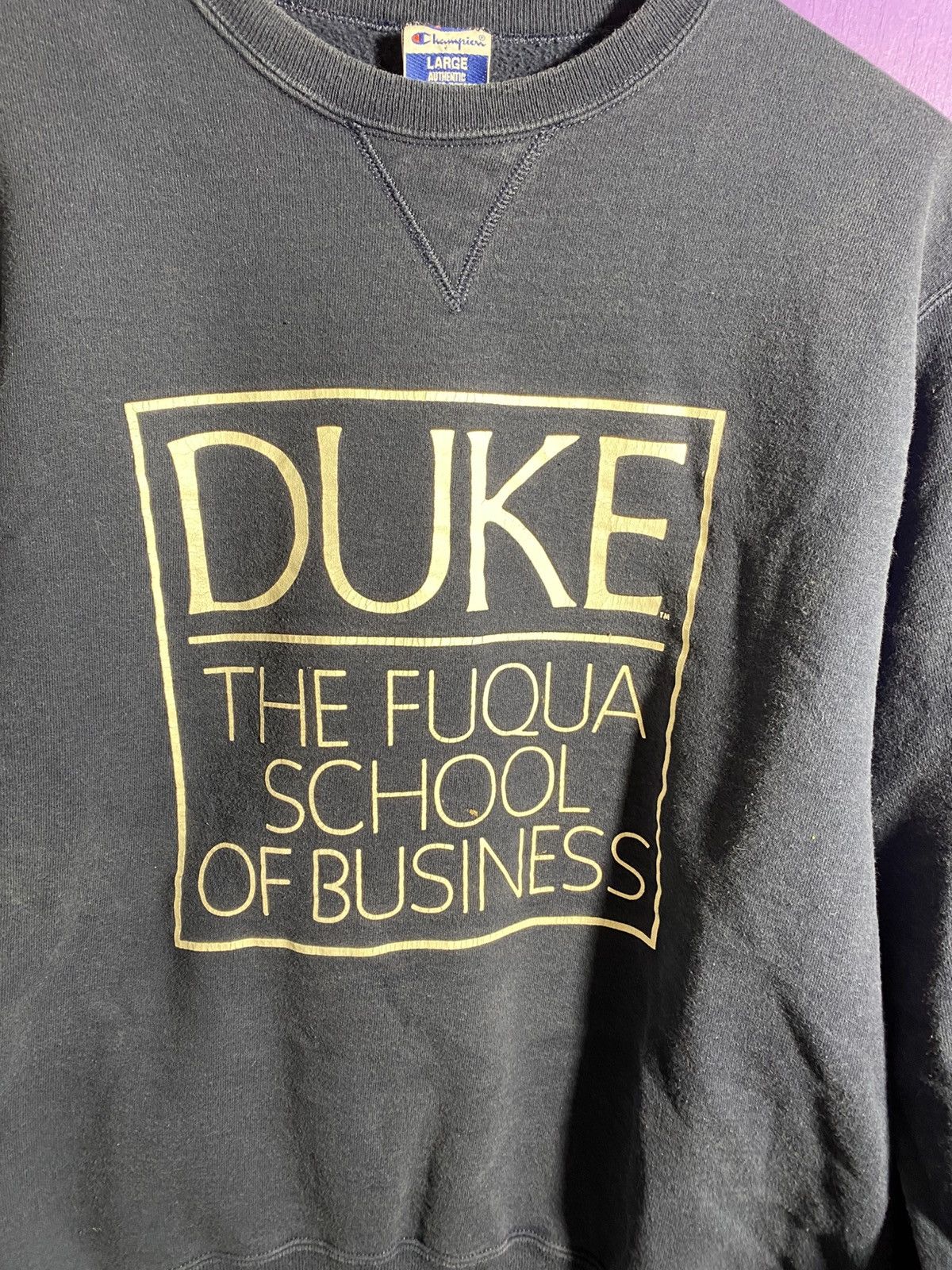 Champion × Vintage Vintage 90s Champion Duke business school sweatshirt Size US L / EU 52-54 / 3 - 3 Thumbnail