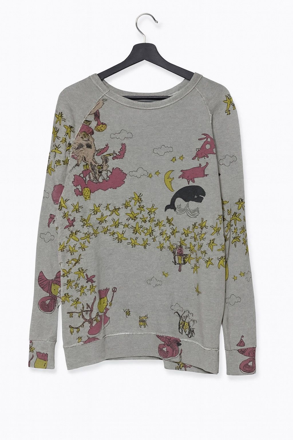 Japanese Brand Vintage IDEOT Japan 100% Cotton Graphic Print Sweater Size US M / EU 48-50 / 2 - 2 Thumbnail