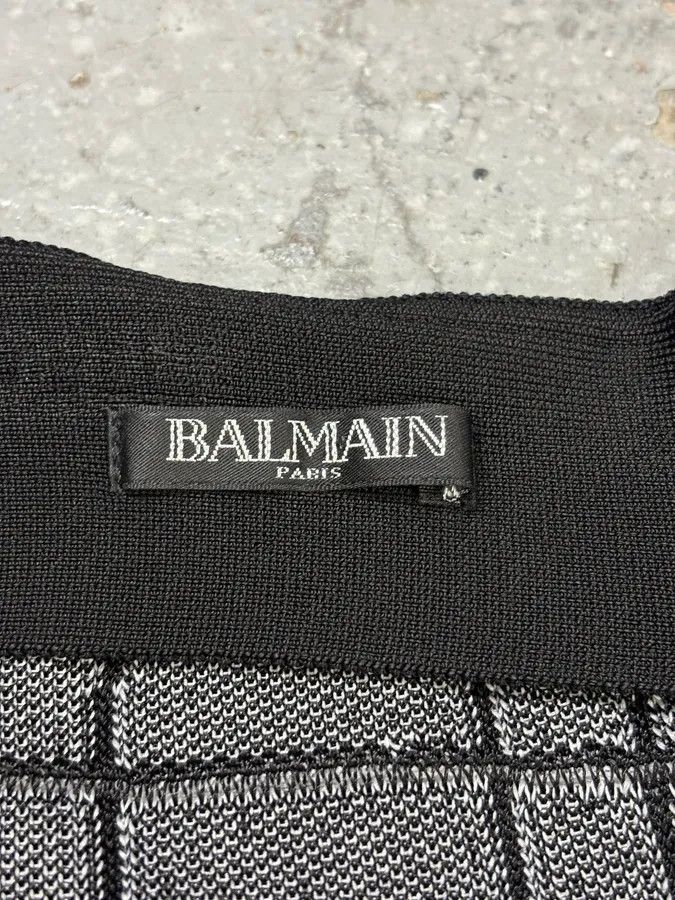 Balmain × Designer × Vintage Balmain Paris Black & White Contemporary Skirt Size 26" / US 2 / IT 38 - 6 Thumbnail