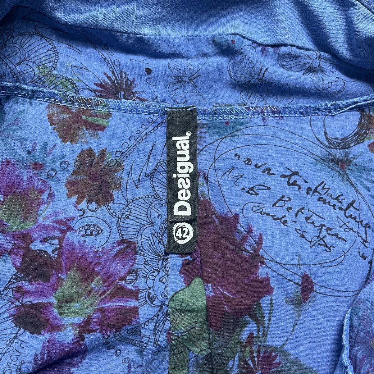 Desigual × Japanese Brand × Vintage Desigual Cropped Art Blue Jacket Avant-Garde Luxury Size M / US 6-8 / IT 42-44 - 5 Thumbnail