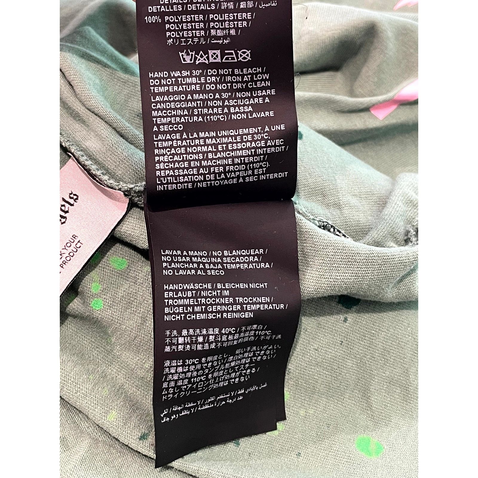 Palm Angels Palm Angels Paint Splatter Green Tee Size US XXL / EU 58 / 5 - 8 Thumbnail