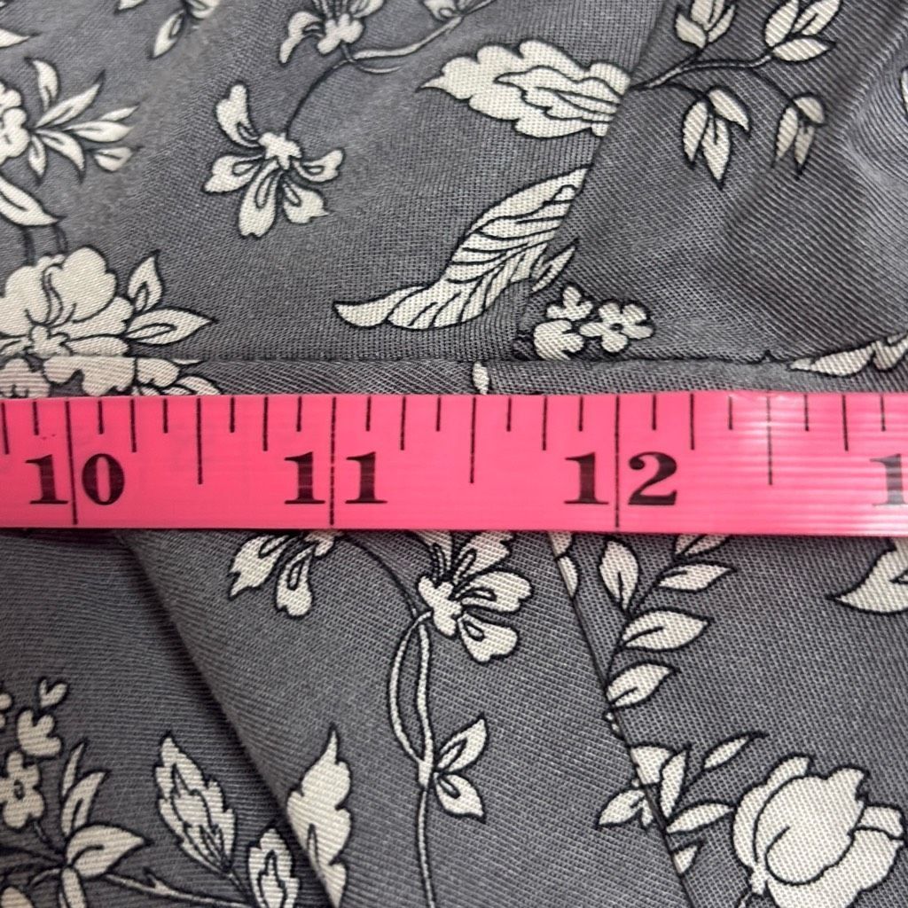 Gap Gap Womens Large Gray Floral Print Pull On Elastic Waist Hig Size 32" / US 10 / IT 46 - 9 Thumbnail
