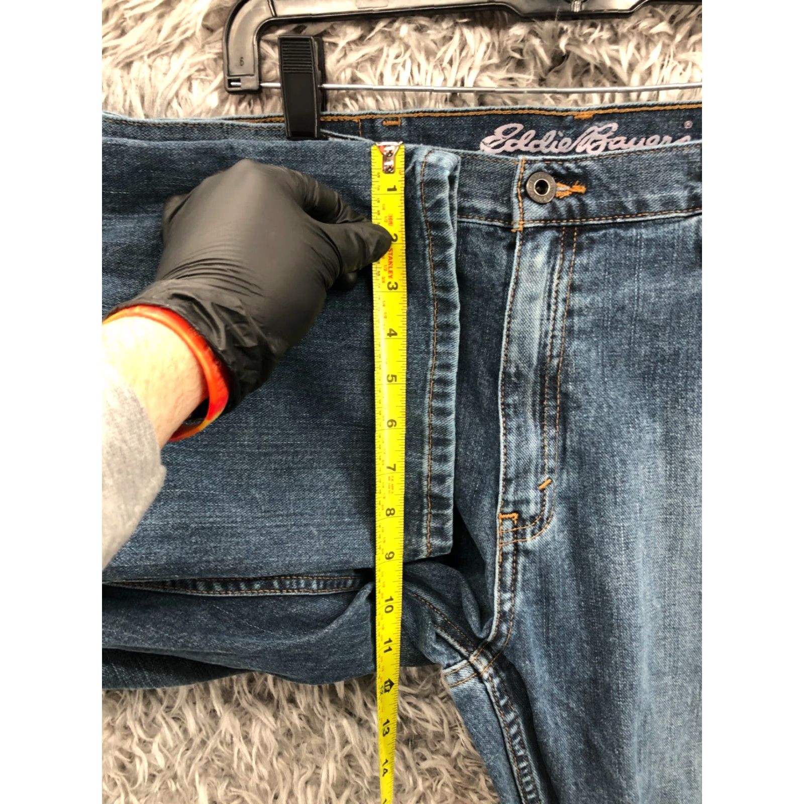 Eddie Bauer Eddie Bauer Jeans Relaxed Straight 36x32 Mens Blue Medium Wash Comfort 5-Pocket Denim Belt Loops Modern Classic American Mens Jeans Size US 36 / EU 52 - 4 Thumbnail