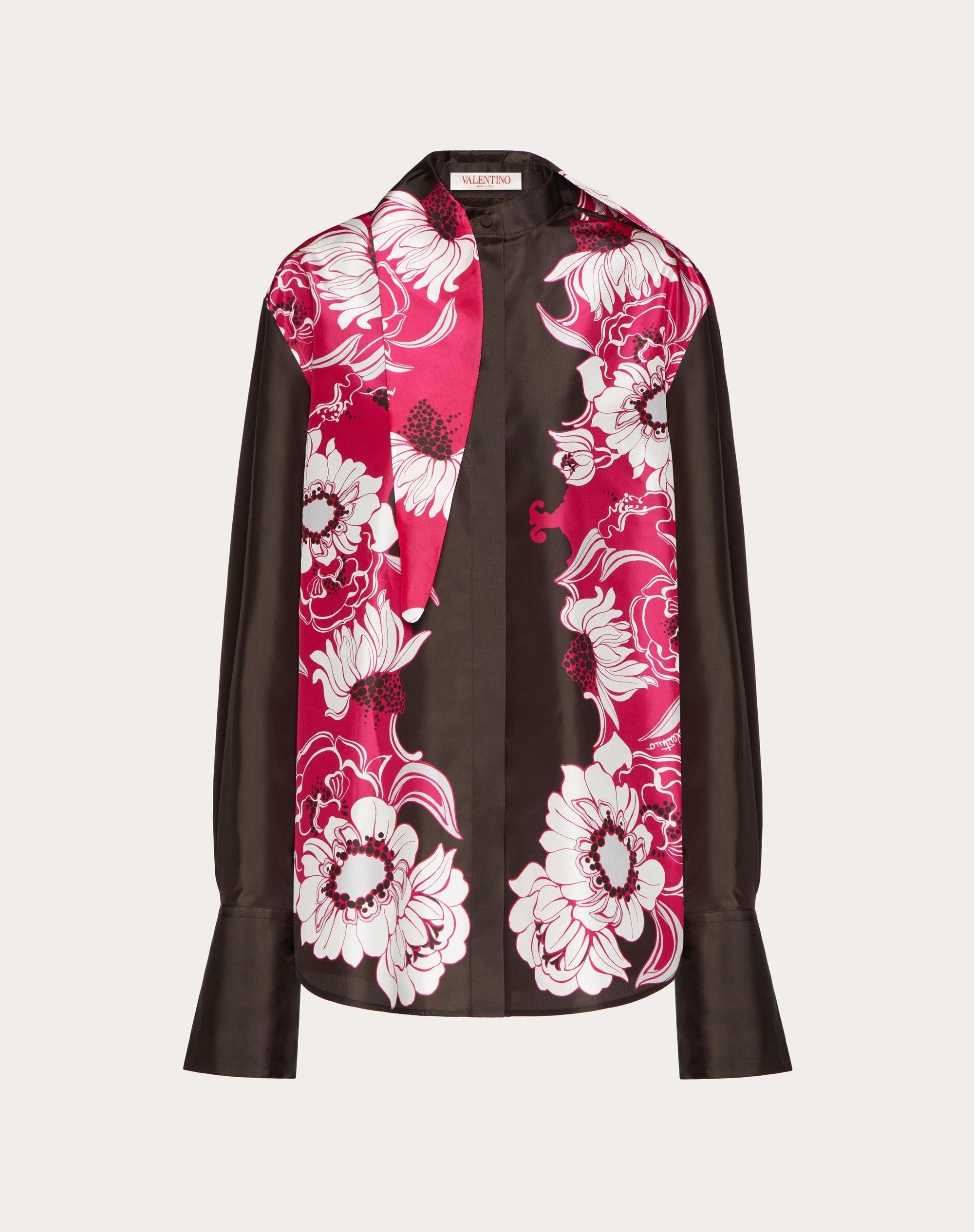 Valentino o1y0326 Floral-Print Shirt in Multicolor Size M / US 6-8 / IT 42-44 - 1 Thumbnail