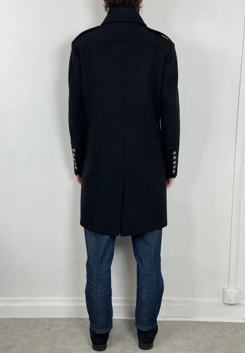 Vintage 2000s Vintage Black Wool Officer Buttoned Coat Size US M / EU 48-50 / 2 - 3 Thumbnail