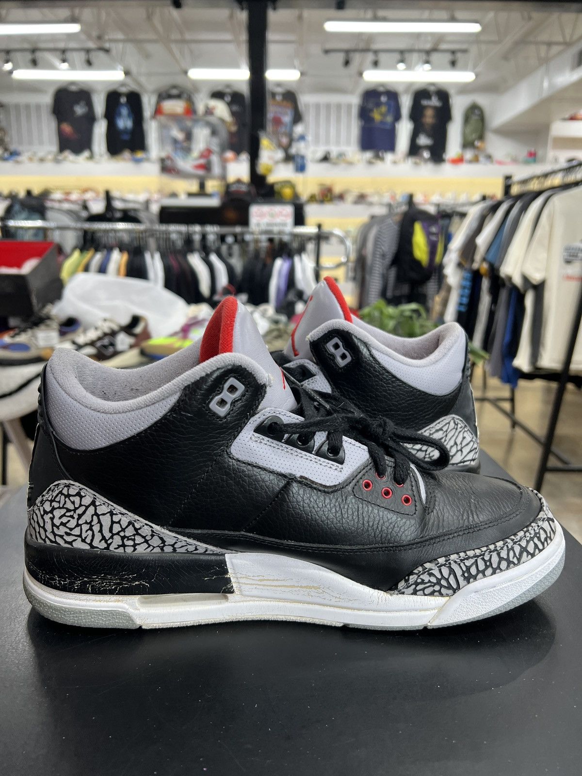 Jordan Brand Air Jordan 3 Black Cement CDP Sz. 10.5 (2008) Size US 10.5 / EU 43-44 - 4 Thumbnail