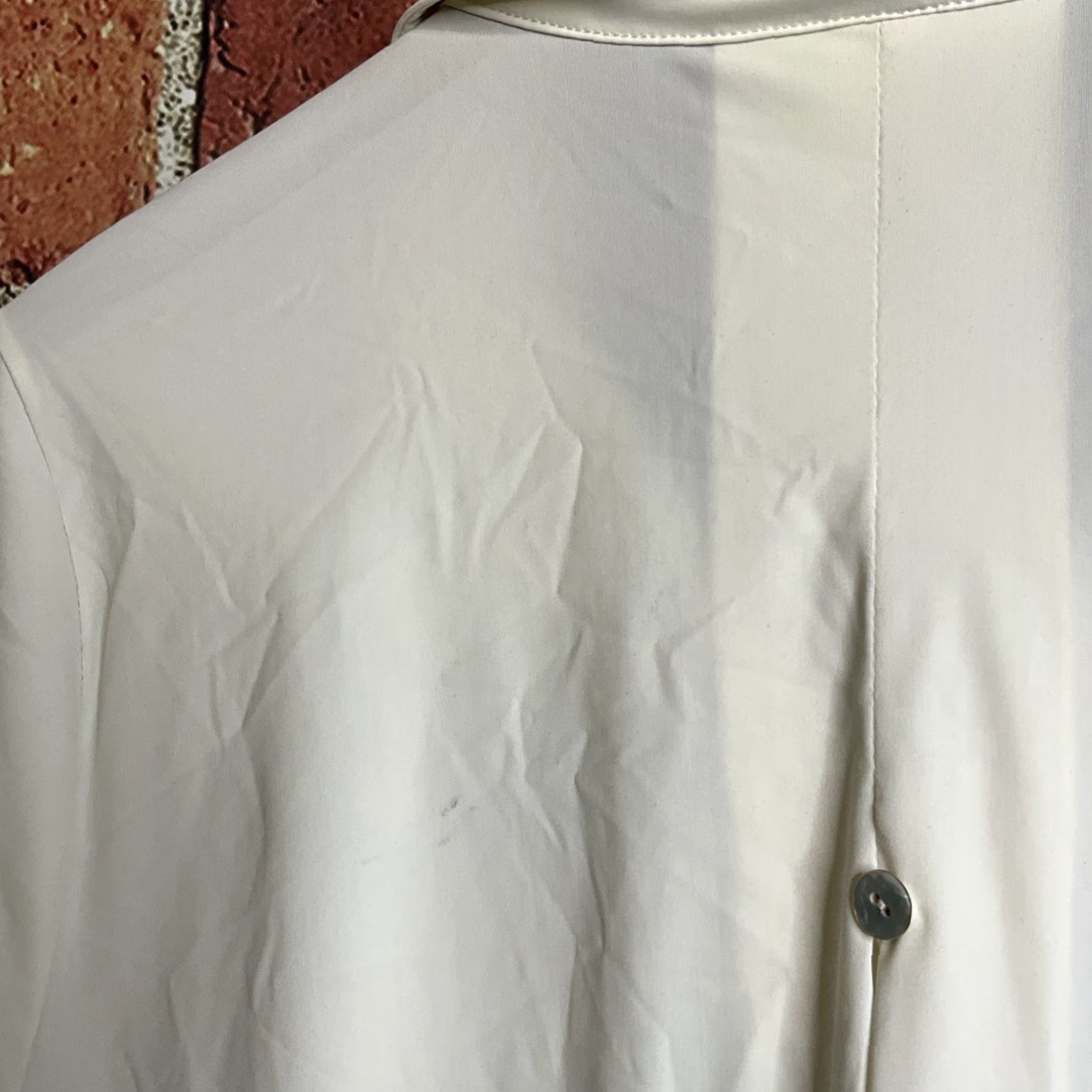 Vintage Marla Wynne Shirt Womens L White Stretch Long Sleeve Collared Button Up Shirt Size L / US 10 / IT 46 - 5 Thumbnail