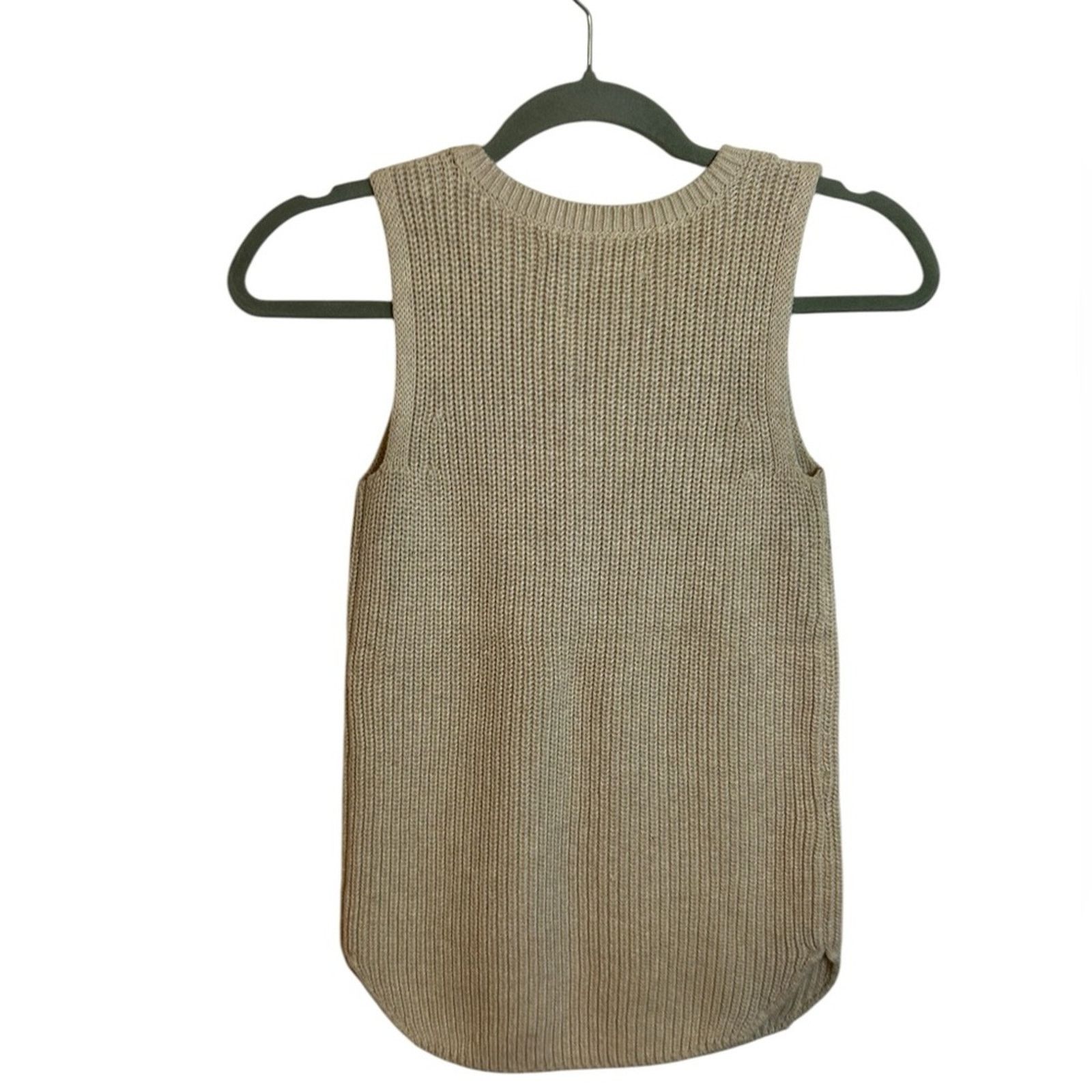 Loft Loft Oatmeal Knit Sweater Tank Size XXS / US 00 / IT 34 - 2 Thumbnail