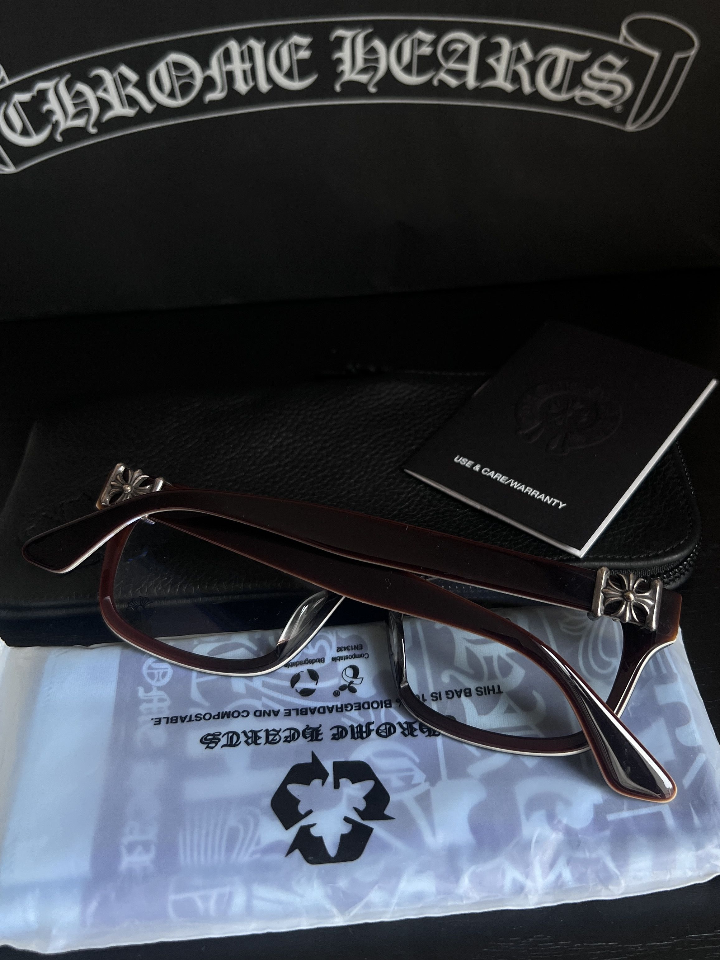 Chrome Hearts Chrome Hearts VAGILANTE BROWN BONE BROWN GLASSES Size ONE SIZE - 8 Thumbnail