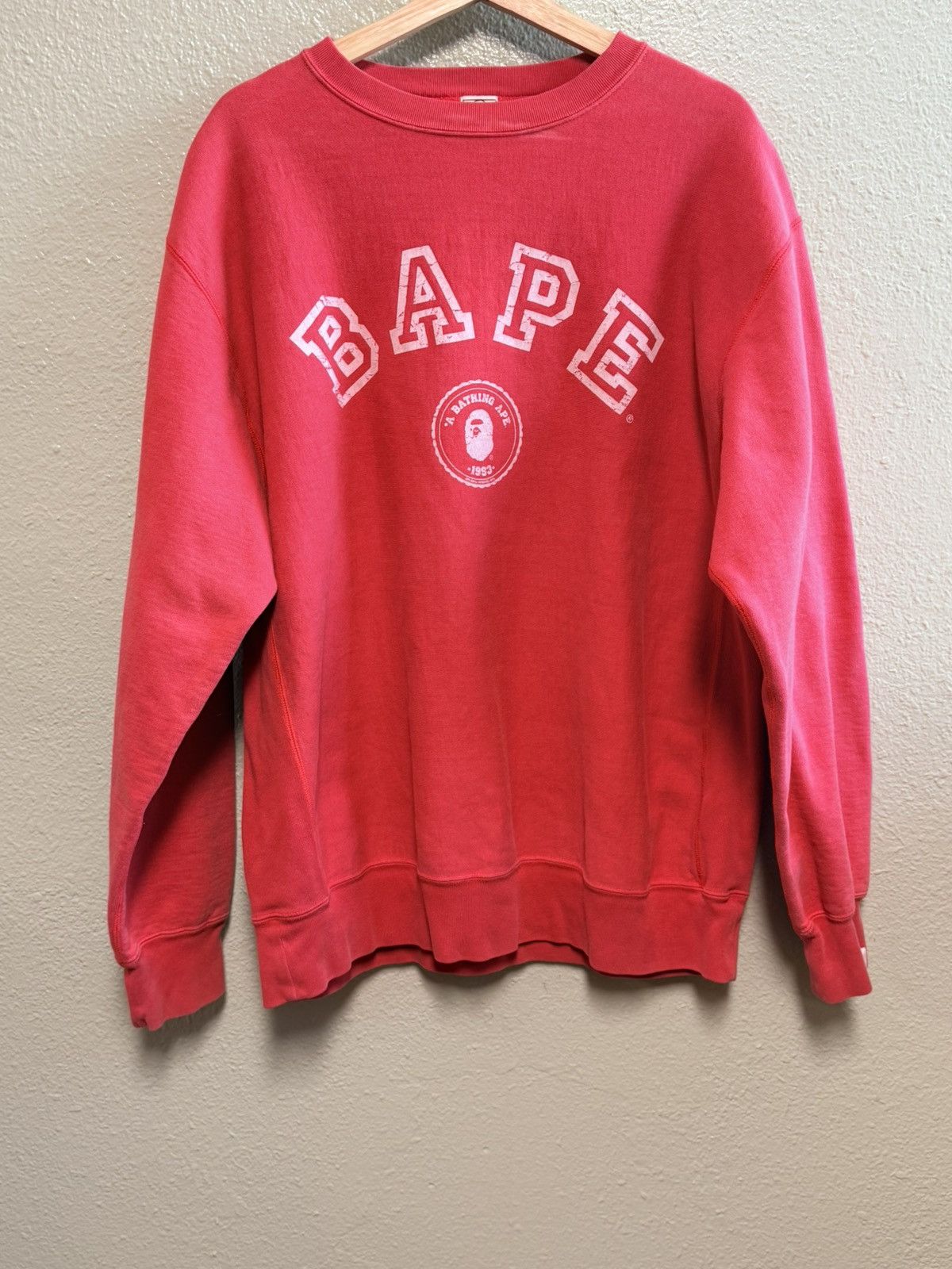 Bape Faded out Bape Crewneck Size US XL / EU 56 / 4 - 1 Thumbnail