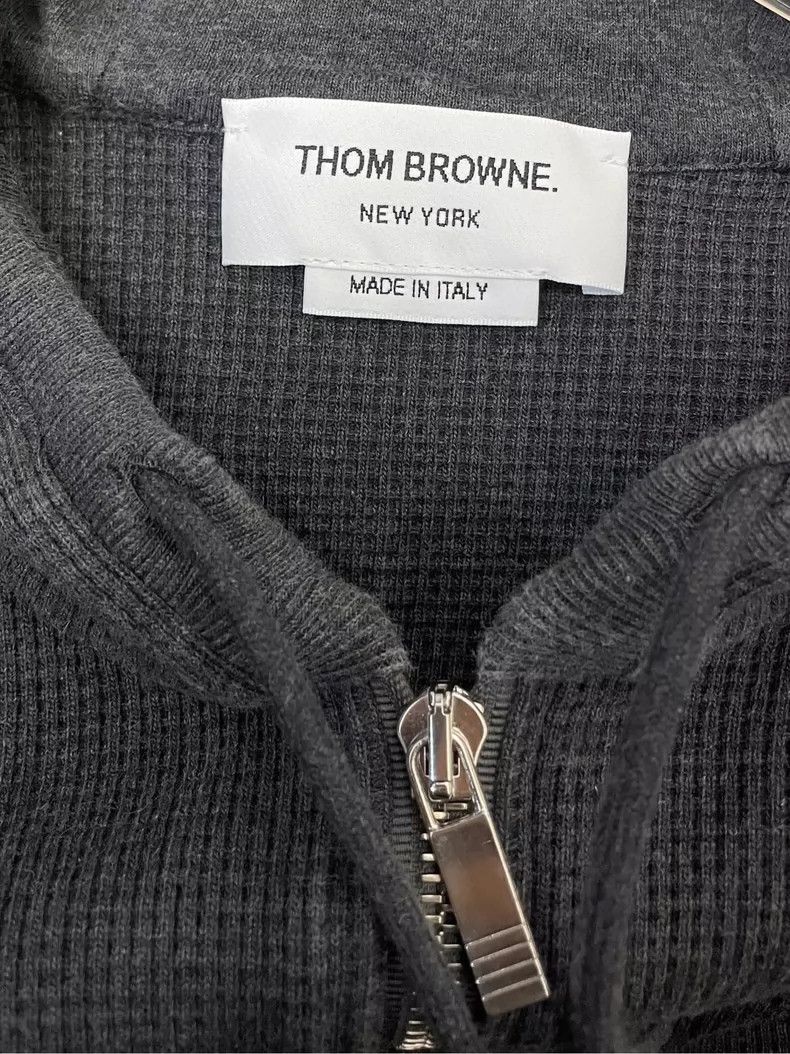 Thom Browne Thom Browne size2 Gray waffle zipper jacket shirt Size US M / EU 48-50 / 2 - 5 Thumbnail