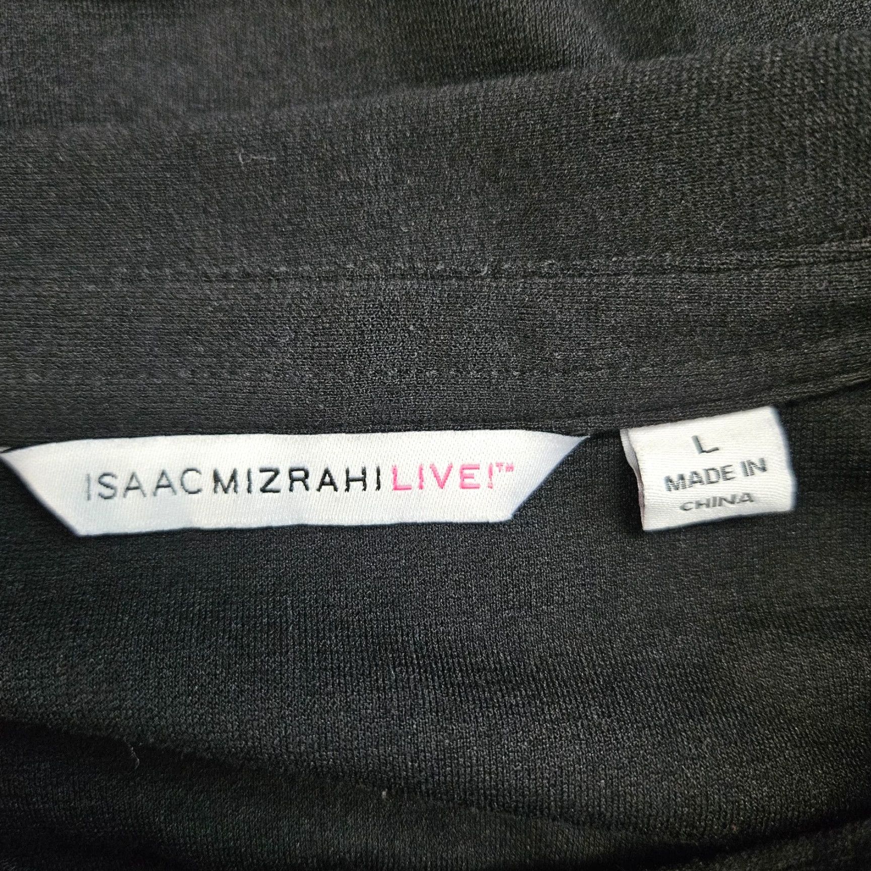 Isaac Mizrahi Isaac Mizrahi Live Womens Button Front Dress L Black 3/4 Sleeve Midi Shirt Dress Womens Size L / US 10 / IT 46 - 6 Thumbnail