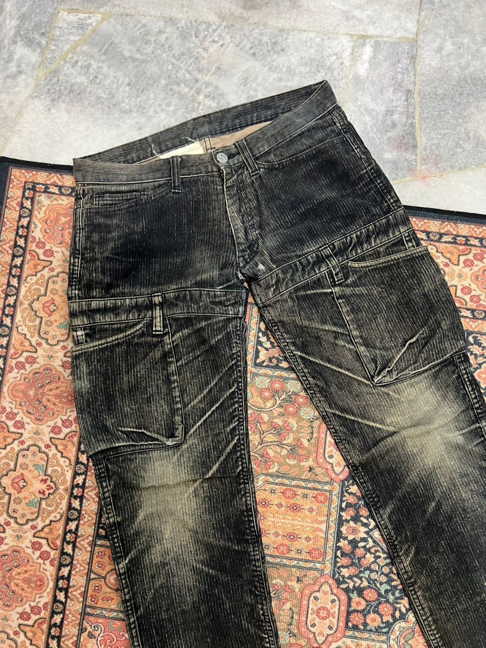 Final Home Final Home Corduroy Distressed Cargo Pants Size US 30 / EU 46 - 3 Thumbnail