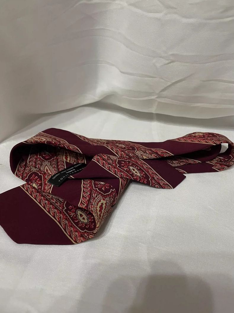 Yohji Yamamoto yohji Yamamoto Red tie with ethnic pattern tie Size ONE SIZE - 3 Thumbnail