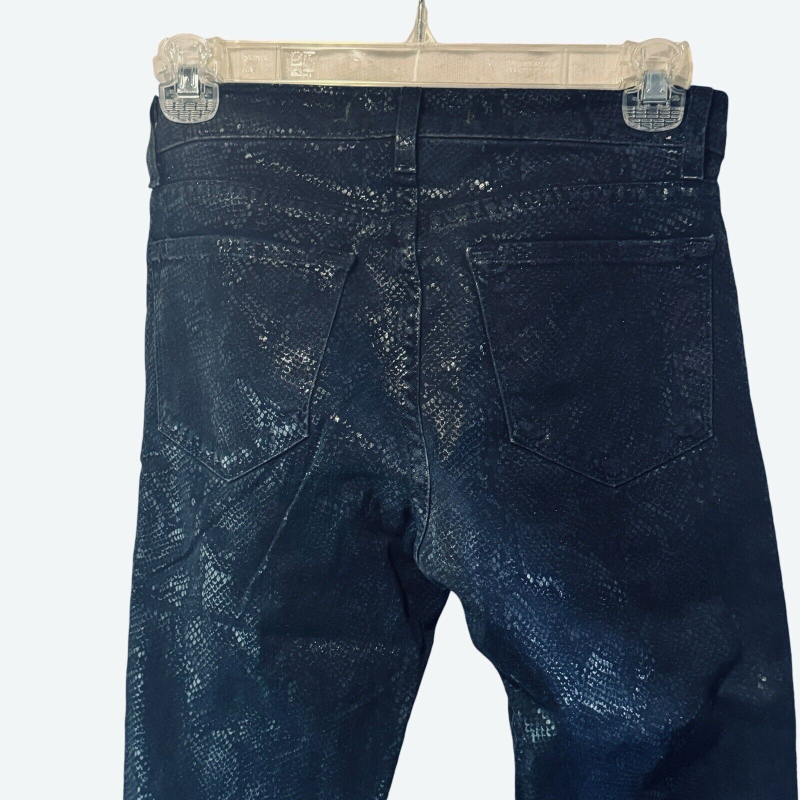 J Brand J Brand Super Skinny Indigo Boa Jean Metalic Sz 25 BO120215 Size 25" / US 0 / IT 36 - 4 Thumbnail