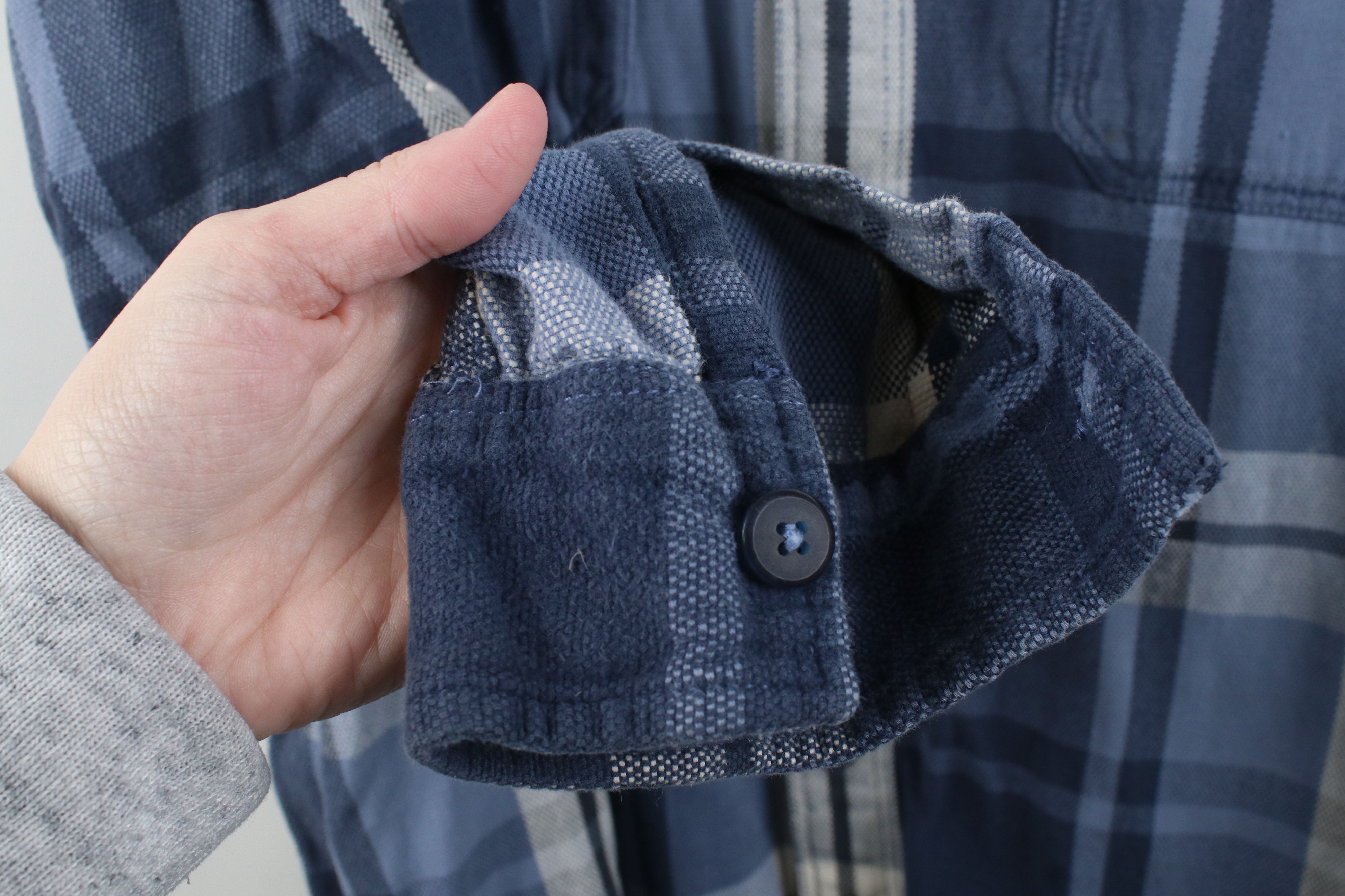 Levi's Vintage 90s Levis Baggy Fit Collared Button Shirt Blue Plaid Size US L / EU 52-54 / 3 - 9 Thumbnail