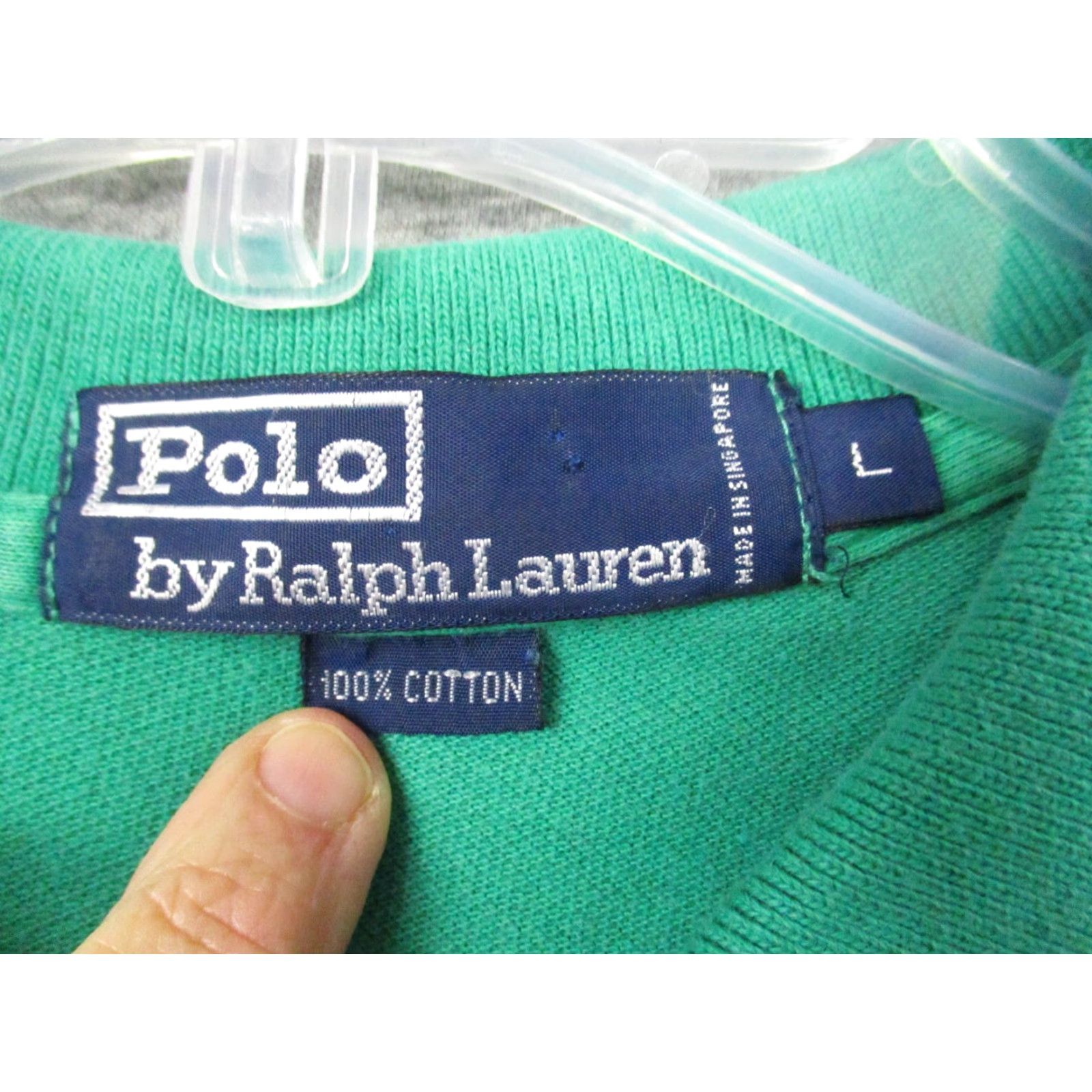 Polo Ralph Lauren VINTAGE Polo Ralph Lauren Shirt Large Men Green Short Sleeve Blue Pony Pony Size US L / EU 52-54 / 3 - 4 Thumbnail