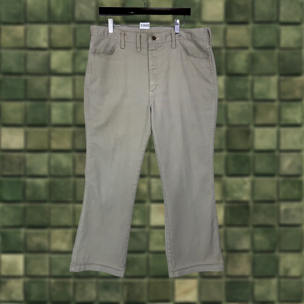 Wrangler VINTAGE Wrangler Tan Canvas Straight Flare Leg Mens Pants 38-11632 Size US 38 / EU 54 - 1 Thumbnail