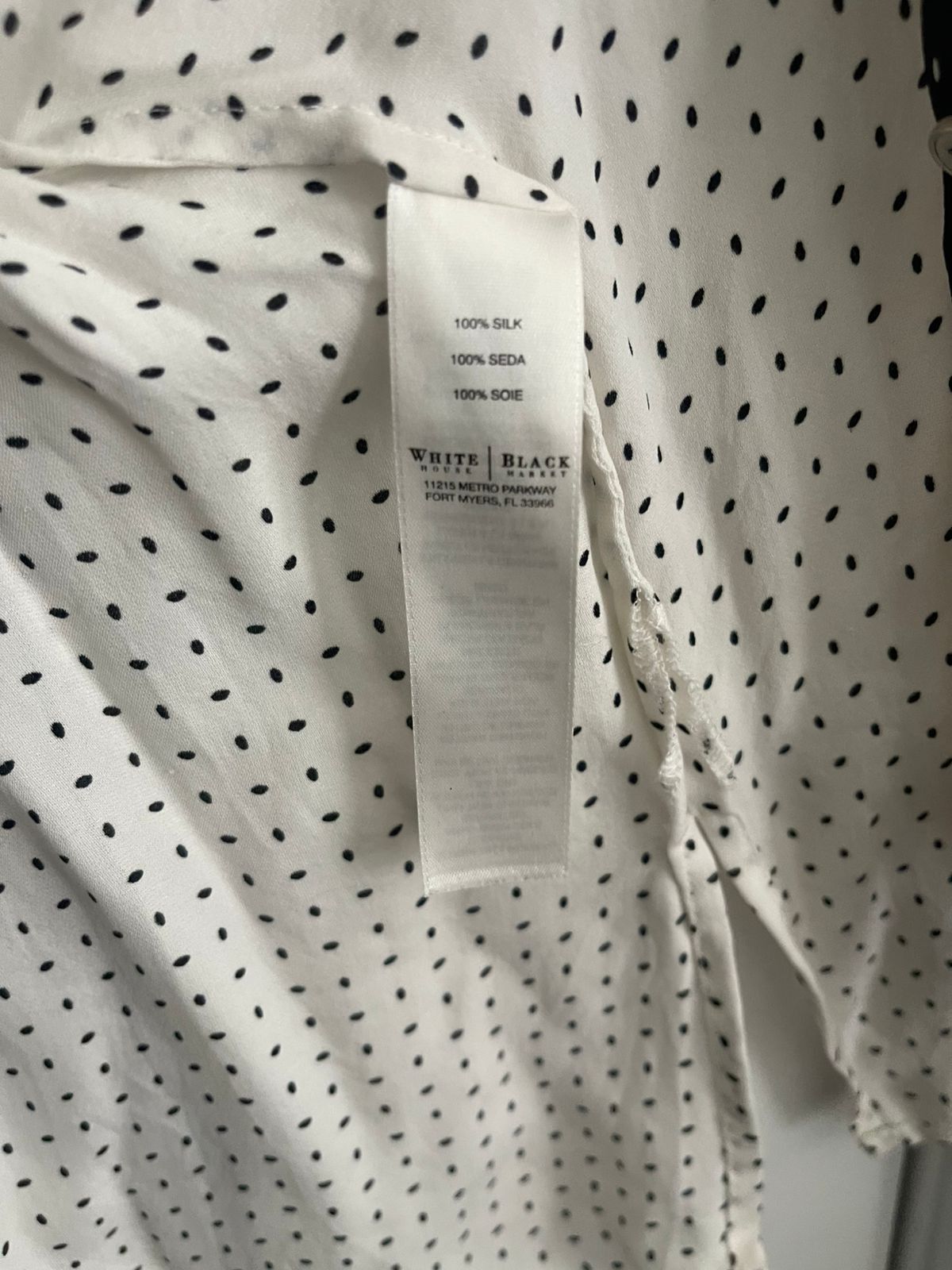 White House Black Market White House Black Marker SIlk Polka Dot Dress Size M / US 6-8 / IT 42-44 - 3 Thumbnail