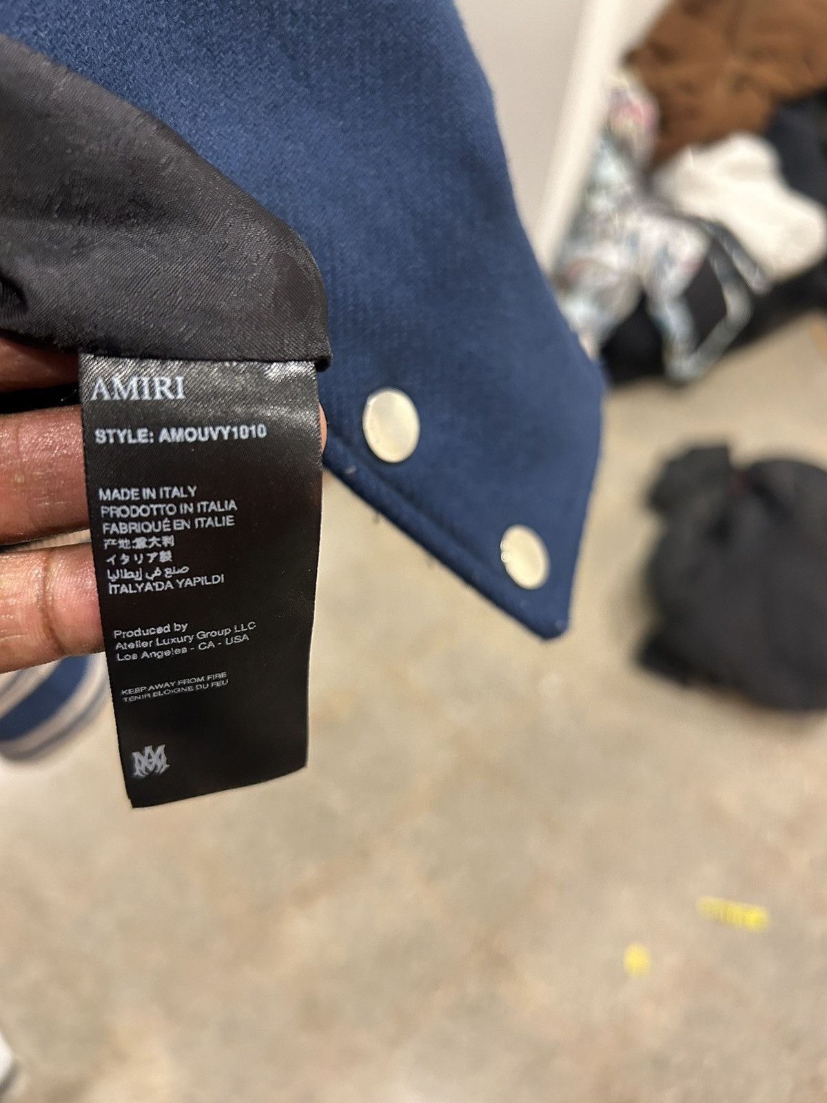 Amiri Navy blue hollywood exclusive amiri lettermen jacket Size US XL / EU 56 / 4 - 4 Thumbnail