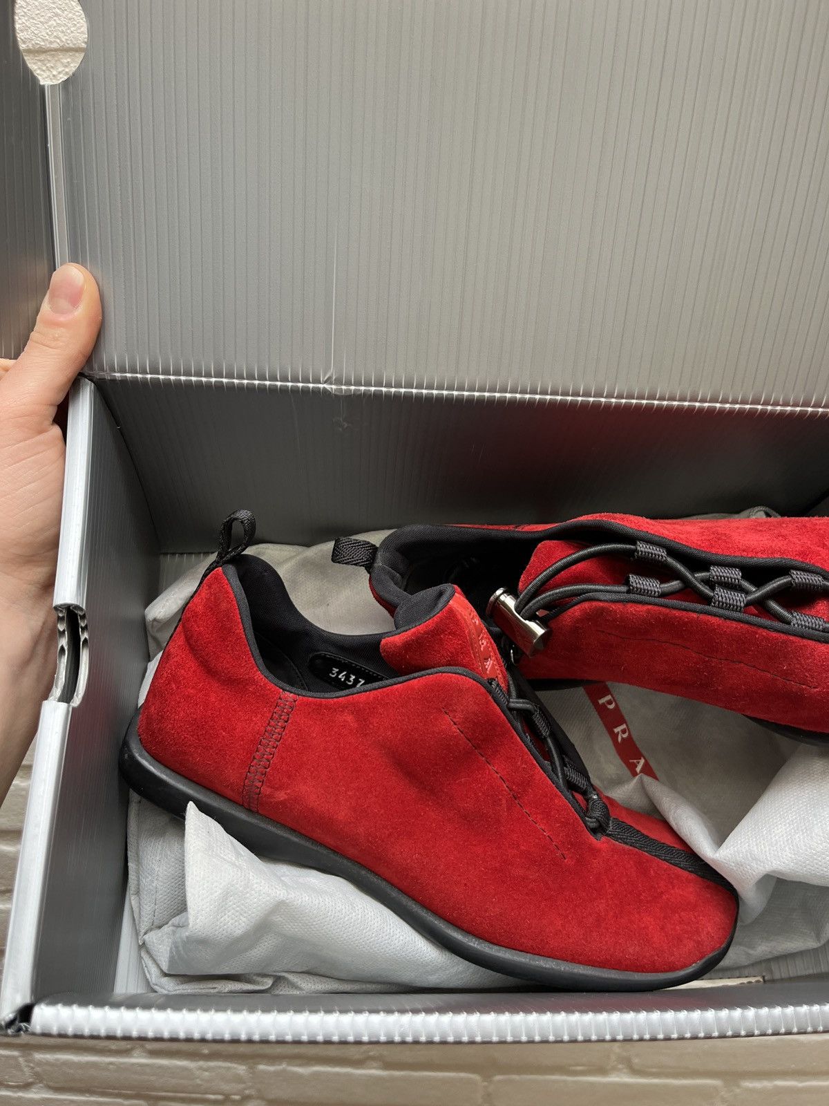 Prada Prada sport F/W 1999 linea Rossa suede sneakers Size US 4.5 / IT 34.5 - 2 Thumbnail