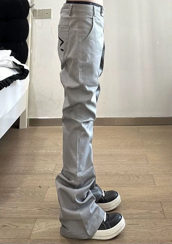 Japanese Brand × Vintage Outdoor retro cleanfit faux leather contrast flared pants Size US 30 / EU 46 - 3 Thumbnail