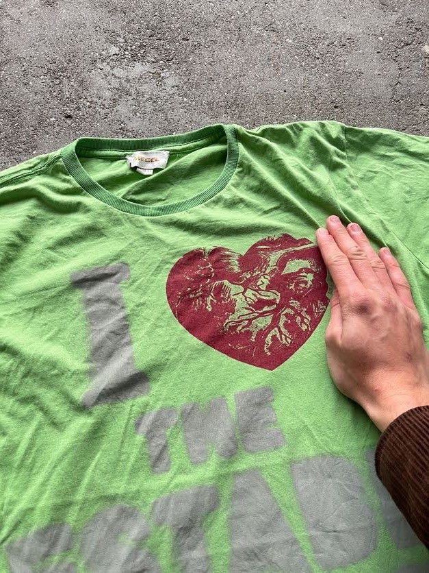 Diesel Diesel “I Love The Establishment” green spray tee Size US S / EU 44-46 / 1 - 4 Thumbnail