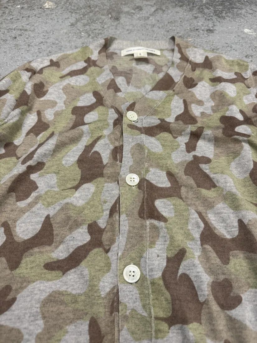 Comme des Garcons × Vintage Comme Des Garçons Shirt Camo Wool Cardigan Size US M / EU 48-50 / 2 - 7 Thumbnail