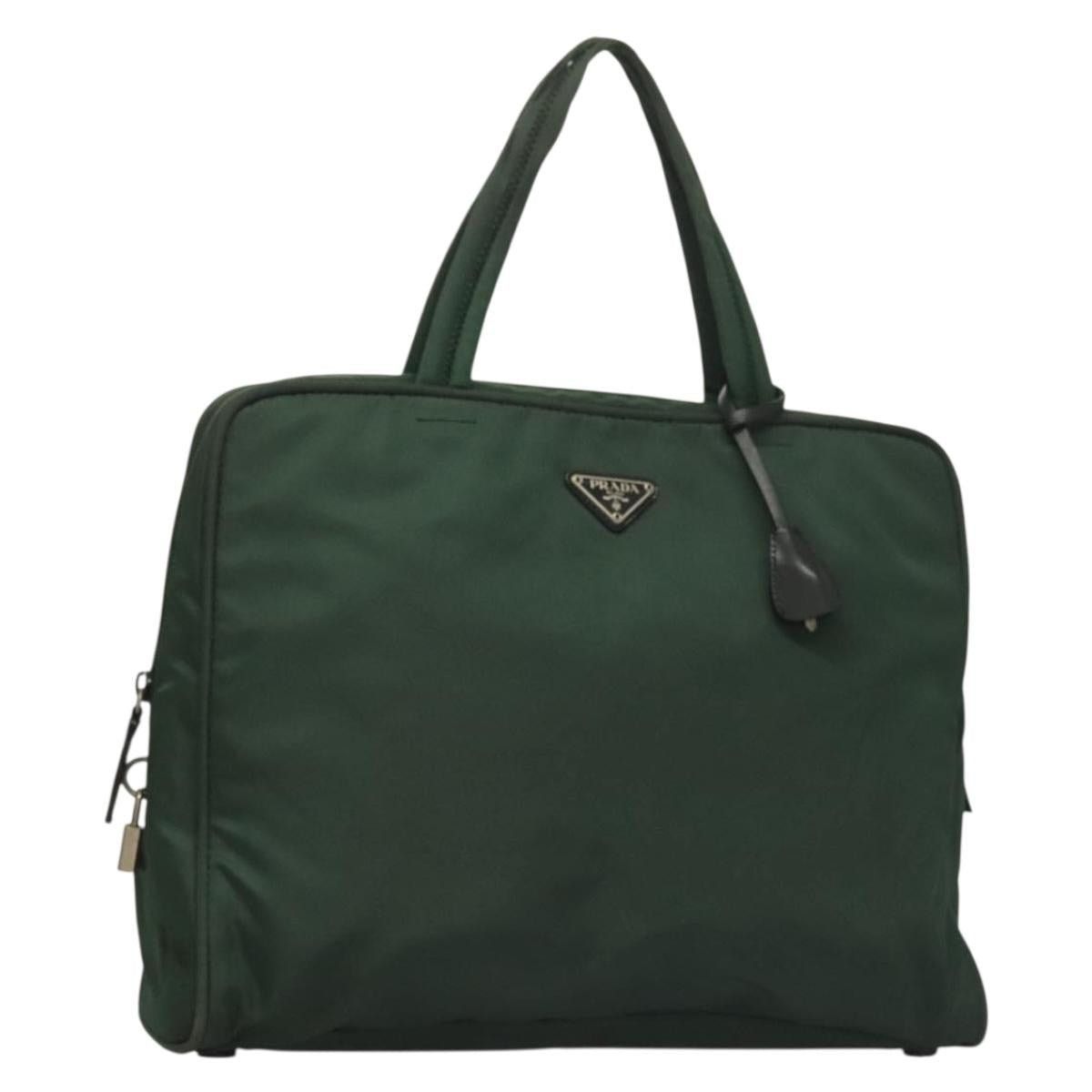 Prada PRADA Hand Bag Nylon Khaki Silver Size ONE SIZE - 1 Thumbnail