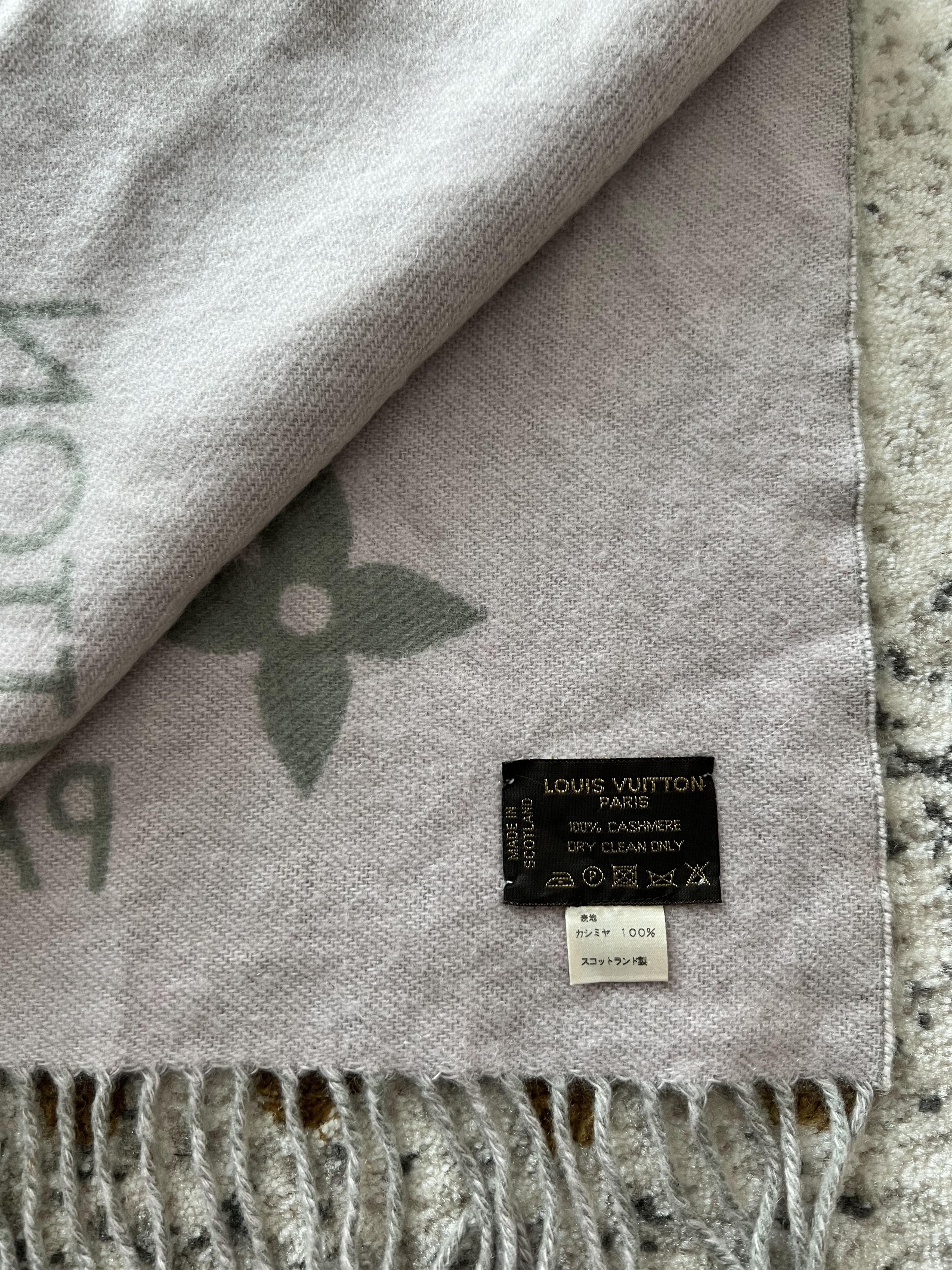 Louis Vuitton Louis Vuitton Reykjavik Muffler Scarf Cashmere Grey Size ONE SIZE - 6 Thumbnail