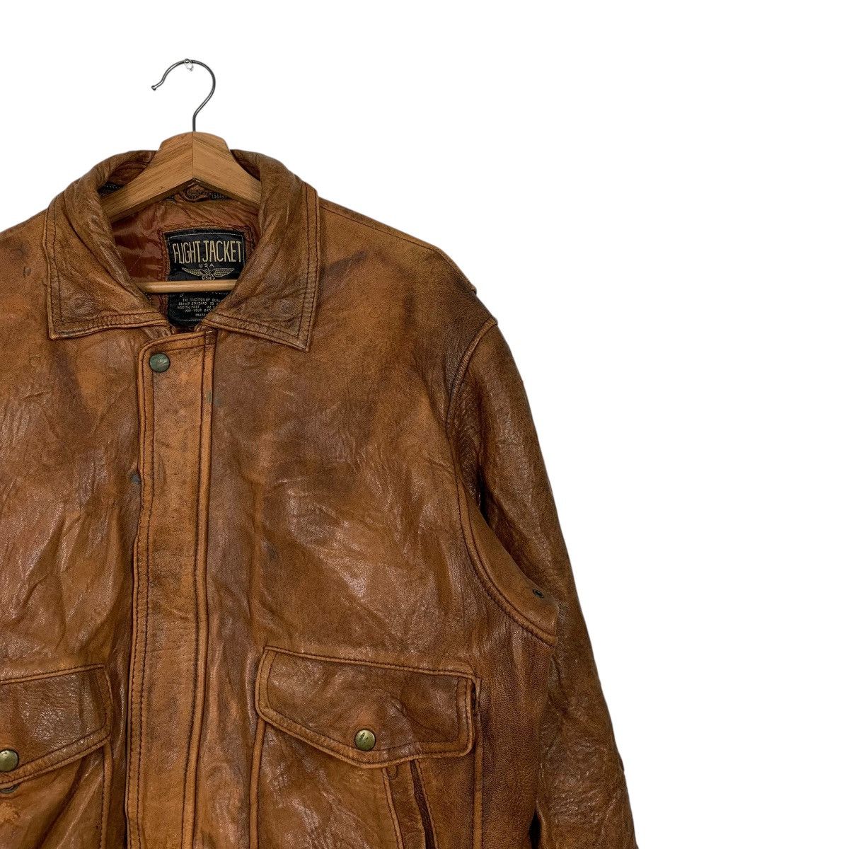 Japanese Brand Japanese Brand Jtylwear Leather Flight Jacket Size US L / EU 52-54 / 3 - 5 Thumbnail