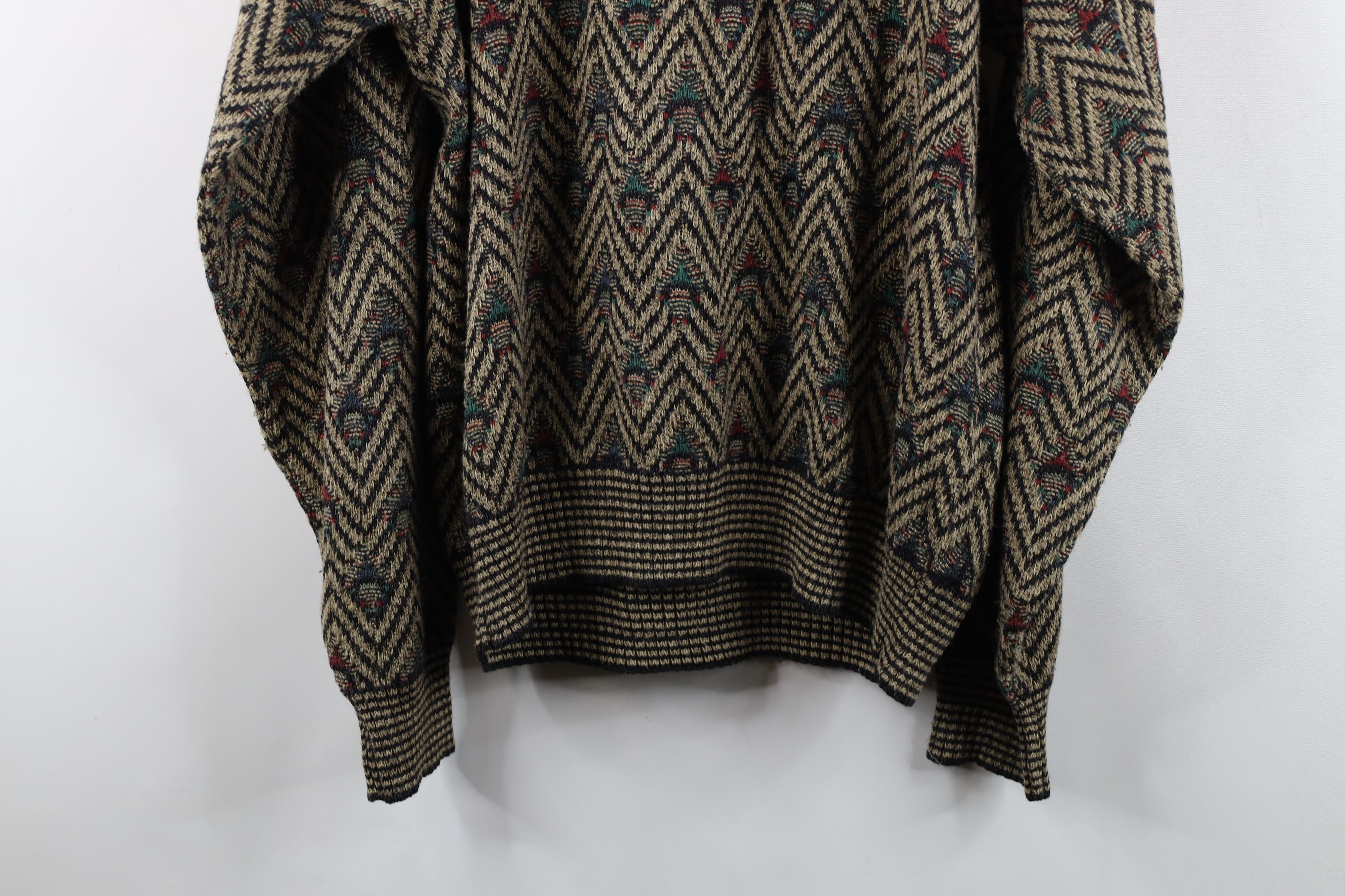 Vintage Vintage 90s Streetwear Herringbone Knit Crewneck Sweater USA Size US M / EU 48-50 / 2 - 12 Thumbnail