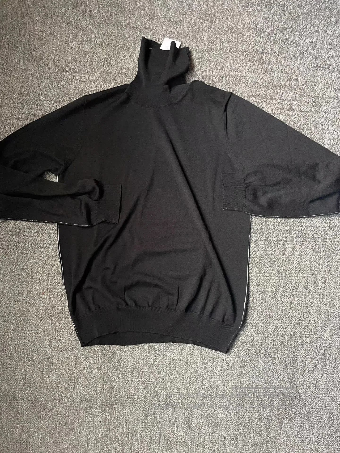 Maison Margiela Black Turtleneck Long Sleeve Sweater XL. Size US XL / EU 56 / 4 - 3 Thumbnail