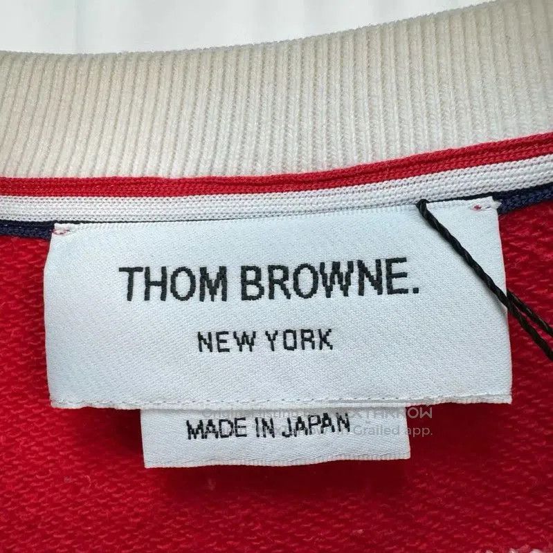 Thom Browne Thom Browne Striped Cotton Long Sleeve Sweatshirt . Size US S / EU 44-46 / 1 - 7 Thumbnail