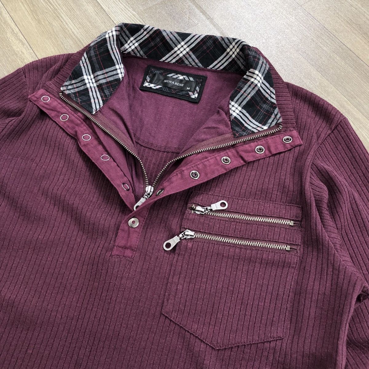 If Six Was Nine × Japanese Brand × Le Grande Bleu (L.G.B.) 🇯🇵 2000s Nota Bene Double Layer Punk LGB Style Zipper Jacket Size US M / EU 48-50 / 2 - 3 Thumbnail