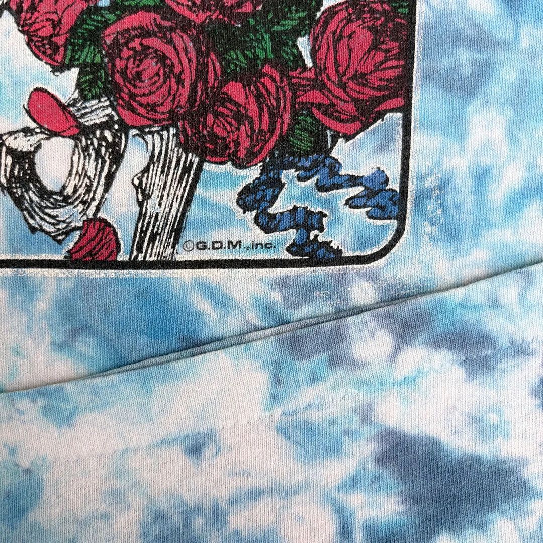 Grateful Dead Grateful Dead 1980 80s Vintage Bertha Wheel Tie Dye T-Shirt Size US XL / EU 56 / 4 - 4 Thumbnail