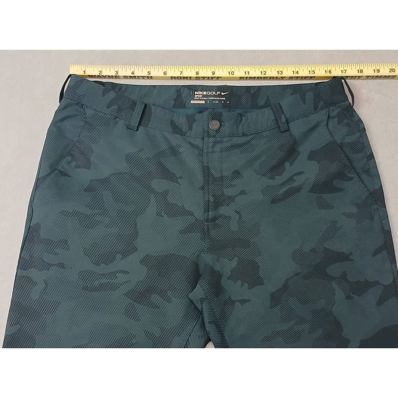 Nike Nike (34x30) Men's Straight Green Camo Dri-Fit Golf Trousers Size US 34 / EU 50 - 3 Thumbnail