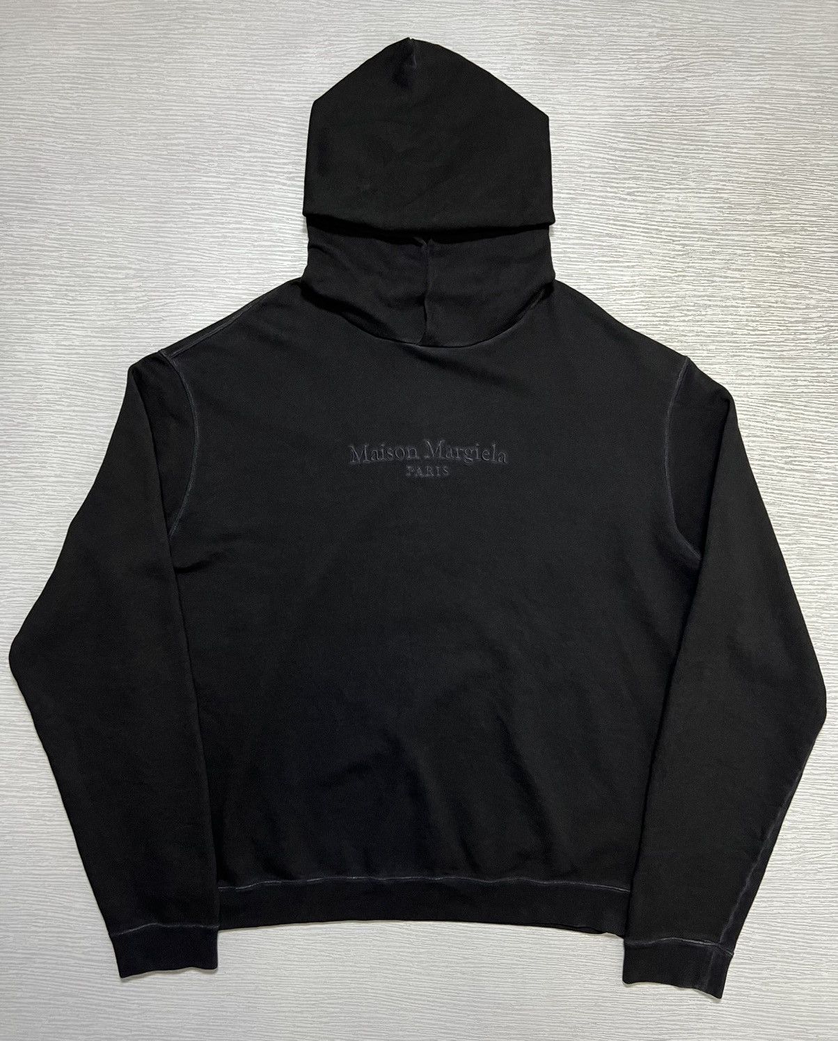 Maison Margiela Maison Margiela Logo Oversized Garment Dye Hooded Sweatshirt Size US S / EU 44-46 / 1 - 1 Thumbnail