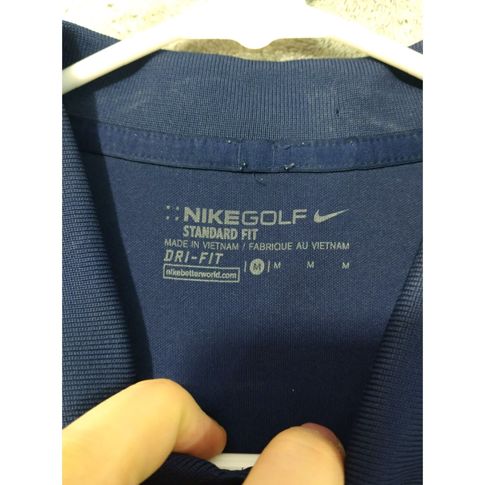Nike Nike Dri-Fit Polo Shirt Mens Medium Blue Logo Short Sleeve Golf Shirt Size US M / EU 48-50 / 2 - 5 Thumbnail