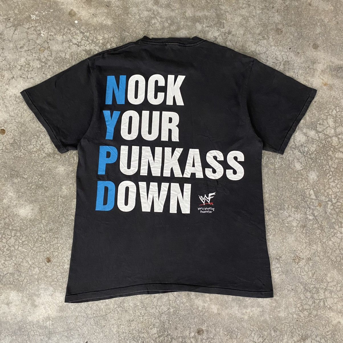 Vintage Vintage 1990’s WWF Stone Cold NYPD Single Stitch Tee Size US L / EU 52-54 / 3 - 7 Thumbnail