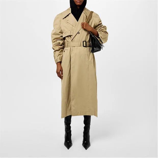 Balenciaga o1g2r1mq0924 Coats in Desert Beige Size XS / US 0-2 / IT 36-38 - 4 Thumbnail