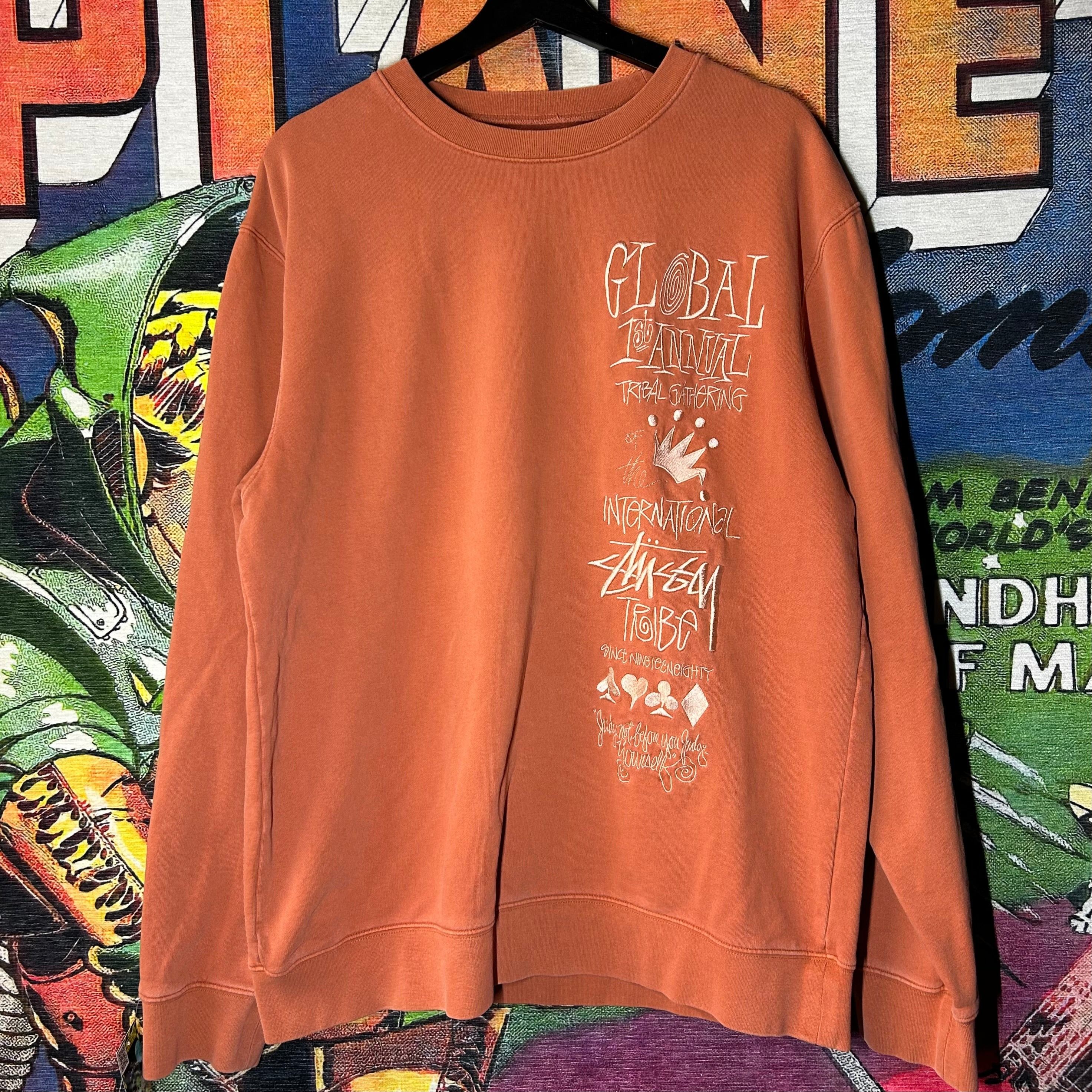 Stussy Orange Sweatshirt | Grailed