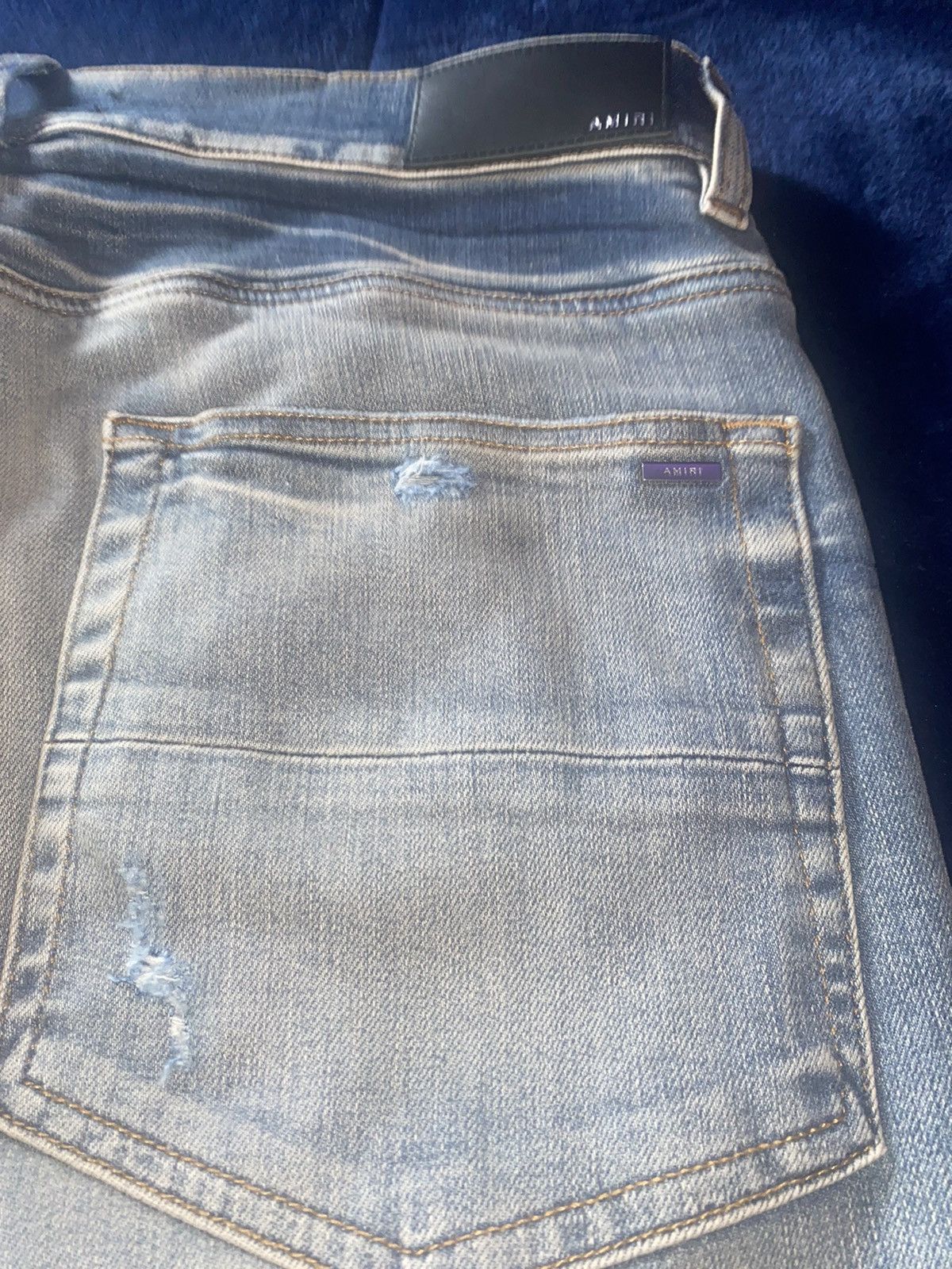 Amiri BANDANA JACQUARD MX1 JEAN Vintage Indigo Size US 34 / EU 50 - 6 Thumbnail