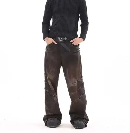 Jean High Street Scrap Style Used Baggy Jeans Size US 32 / EU 48 - 8 Thumbnail