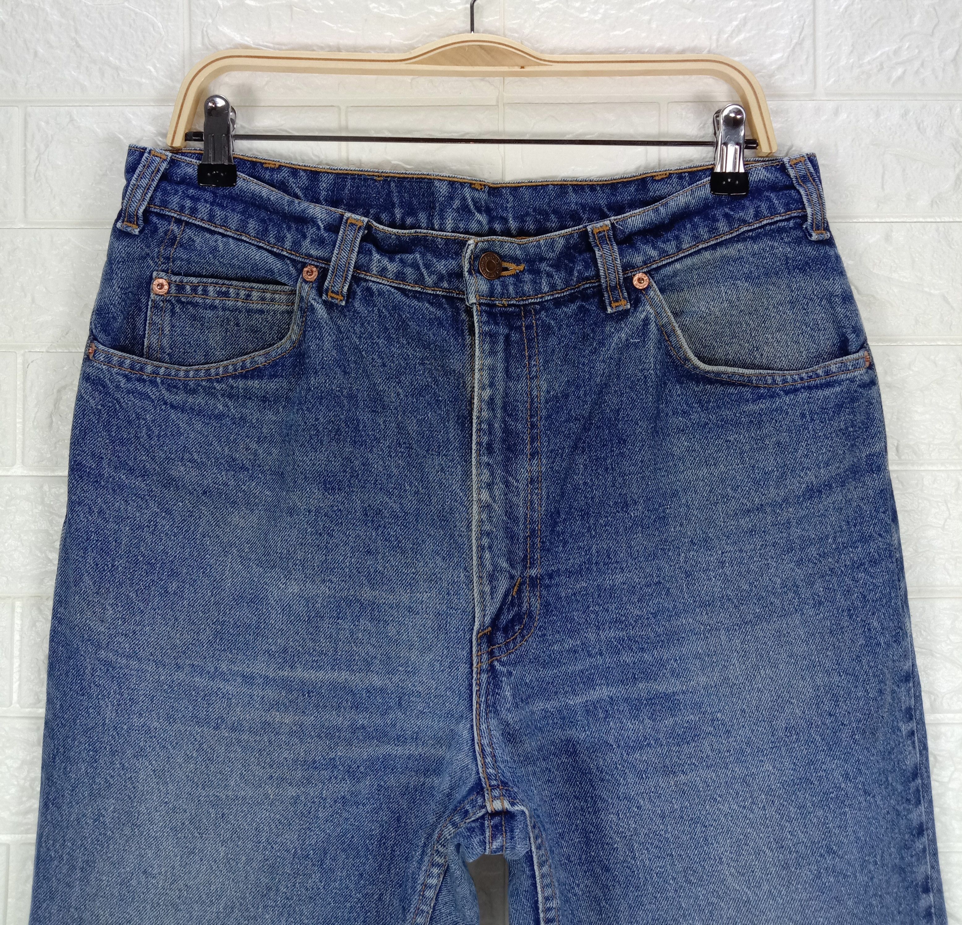 Levi's Vintage 90s Levi's 506 Orange Tab Jeans Blue Wash Denim Size 34" / US 12 / IT 48 - 2 Thumbnail
