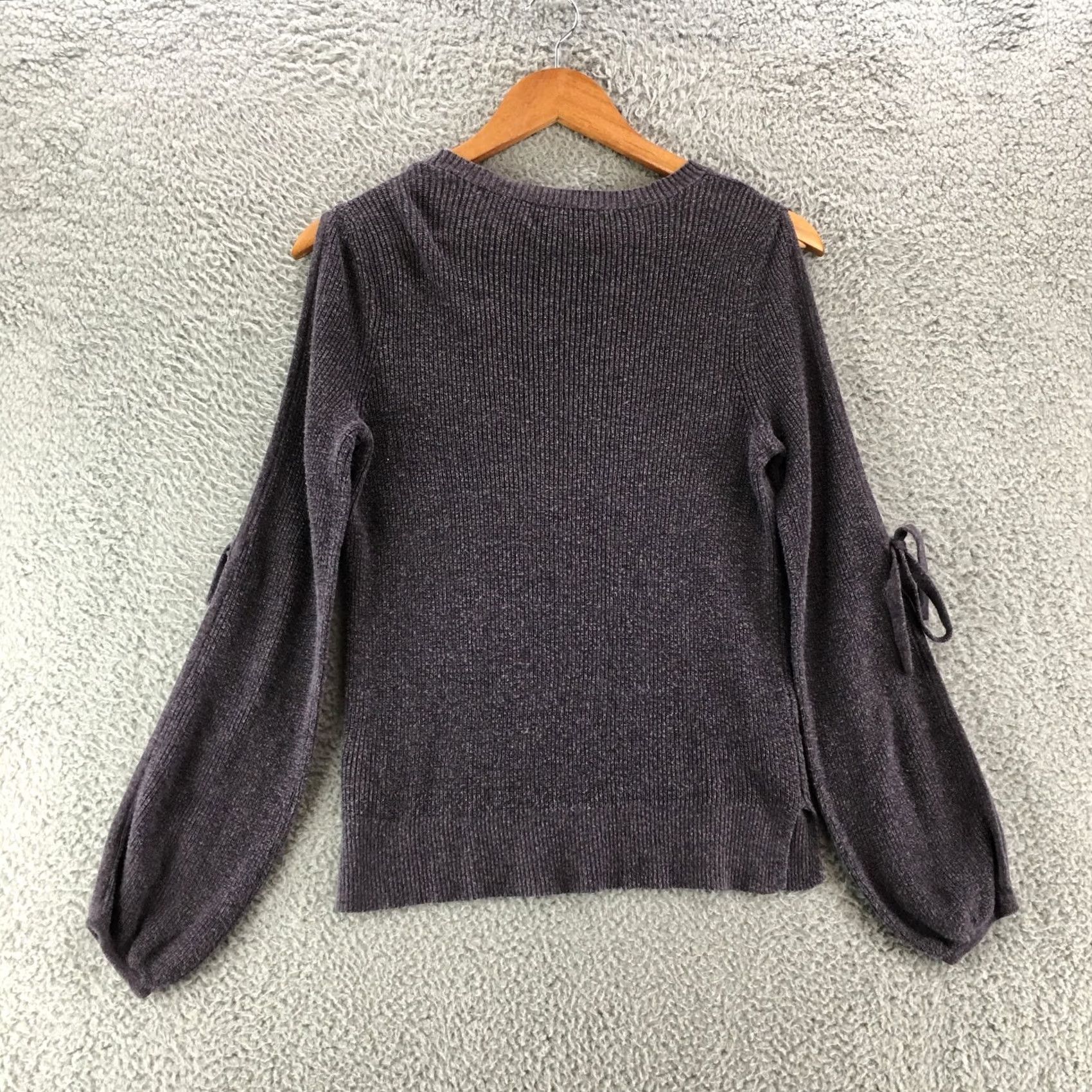 American Eagle Outfitters American Eagle Outfitters Sweater Shirt Womens S Purple Cotton Blend Knit Open Sleeve Crew Neck Pullover Classic Knit Size S / US 4 / IT 40 - 7 Thumbnail
