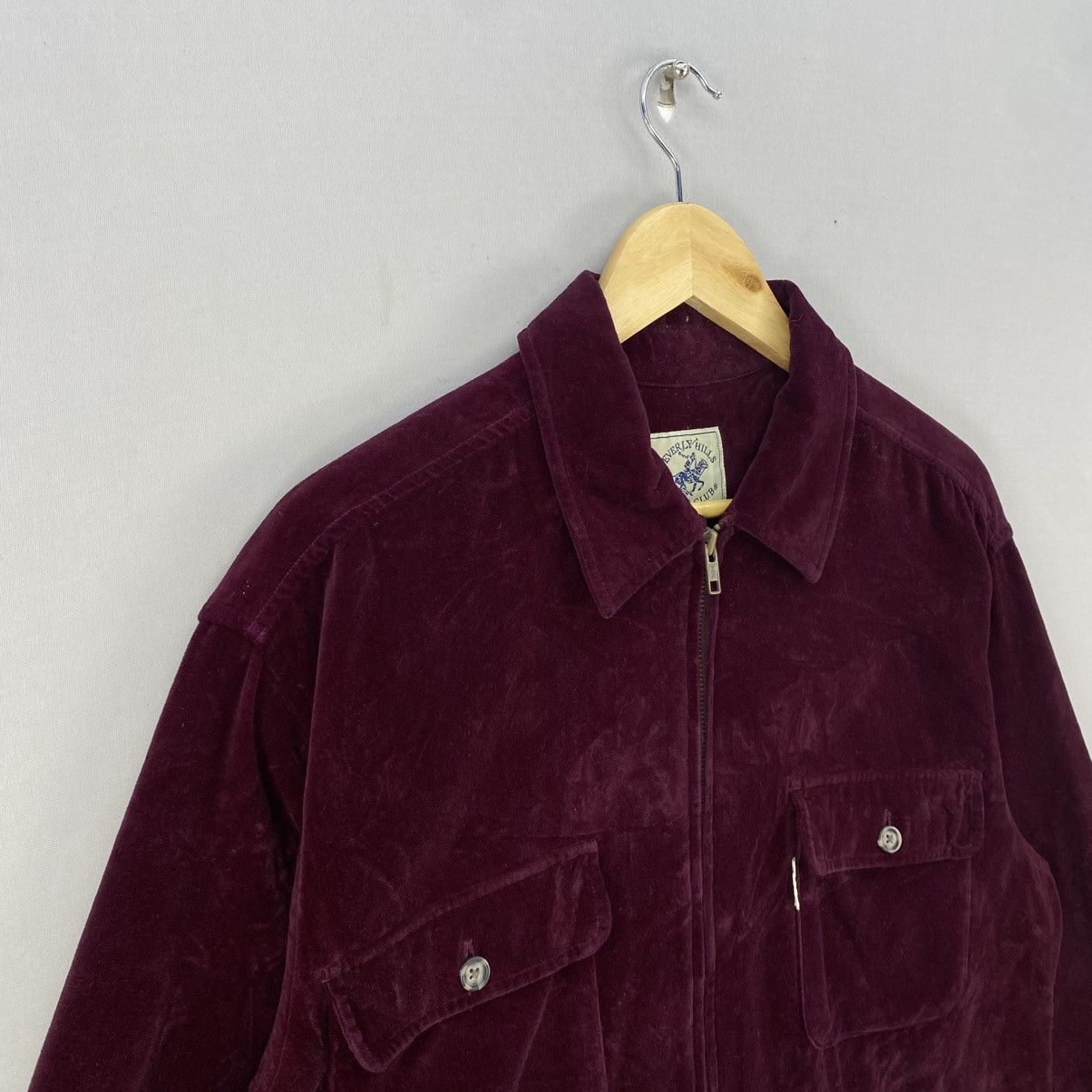 Beverly Hills Polo Club Vintage Beverly Hills Club Velvet Flannel Zipper Jacket Size US M / EU 48-50 / 2 - 2 Thumbnail
