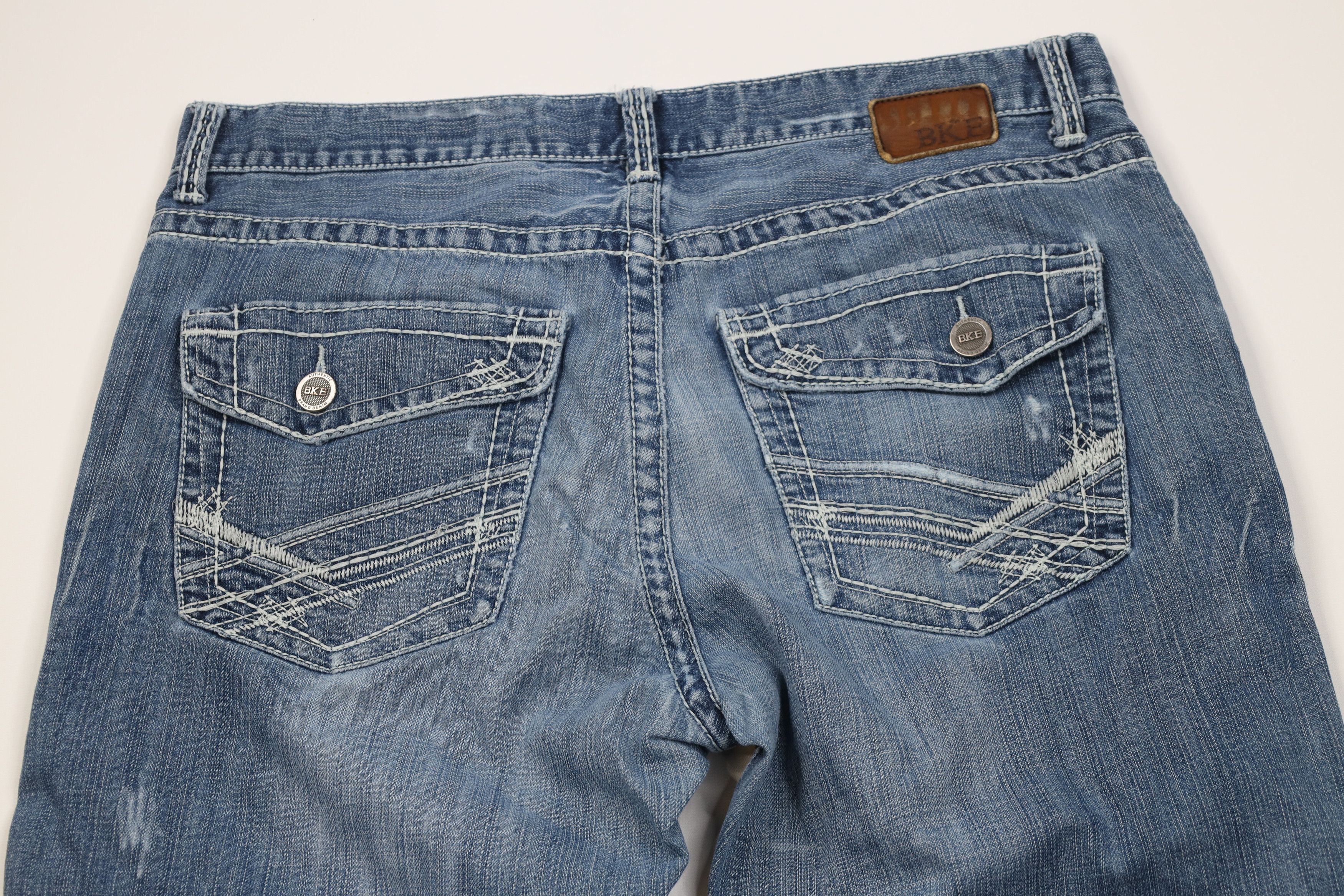 Vintage Buckle BKE Thick Stitch Tyler Straight Leg Denim Jeans Size US 36 / EU 52 - 11 Thumbnail
