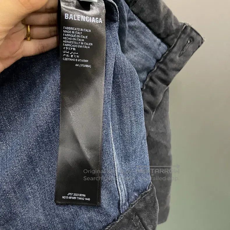 Balenciaga Balenciaga Color-Blocked Denim Fabric Cotton Jacket Size US S / EU 44-46 / 1 - 4 Thumbnail