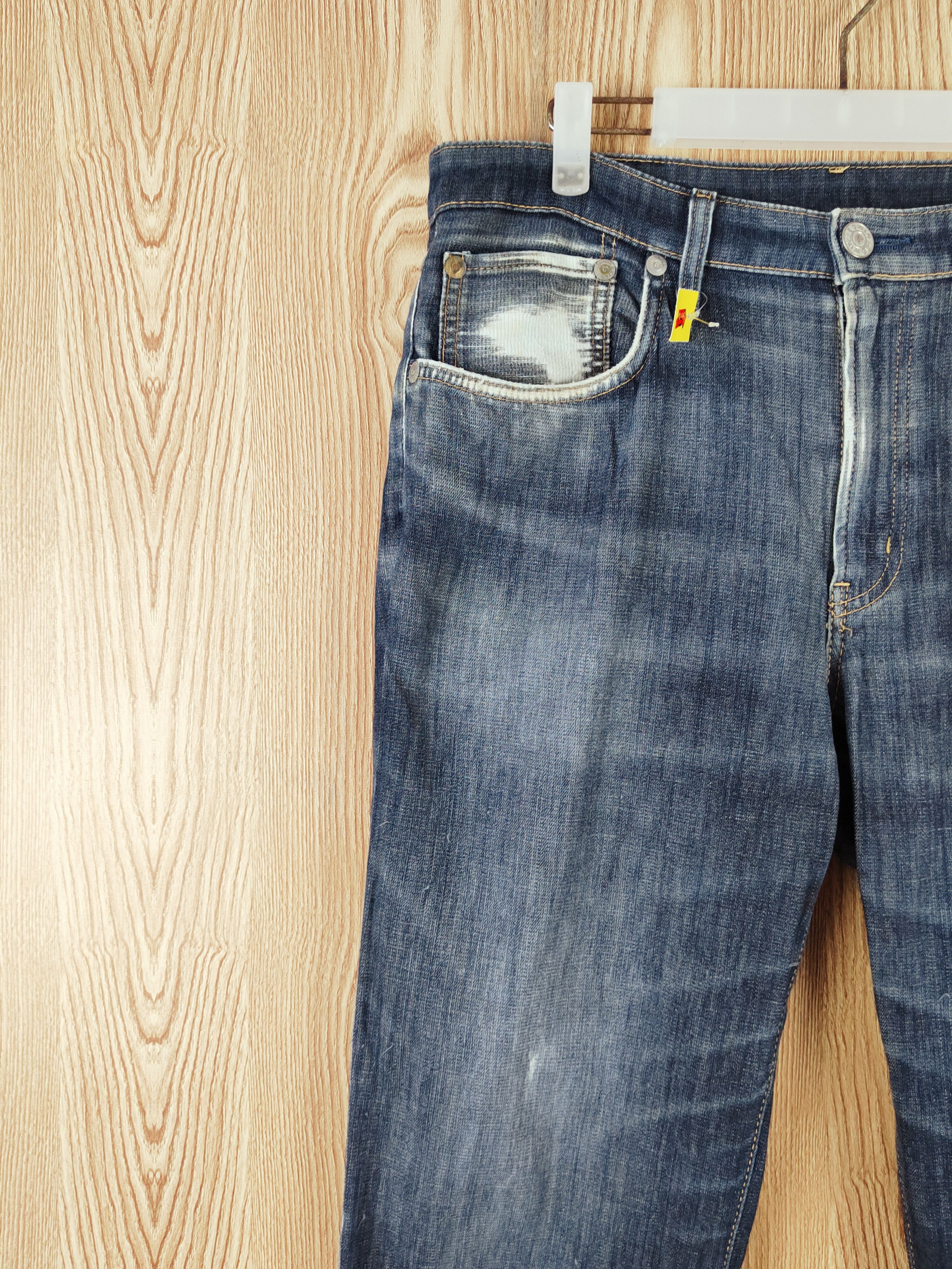 Edwin Edwin Dark Blue Faded Distressed Ripped Jeans #W610 Size US 34 / EU 50 - 3 Thumbnail